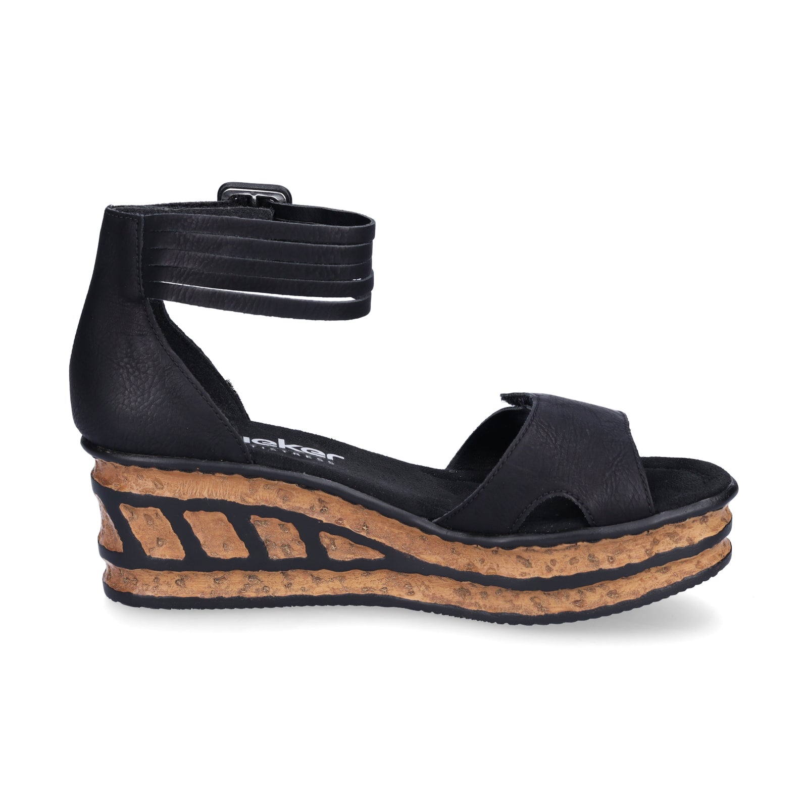Rieker Damen Keilsandalette schwarz