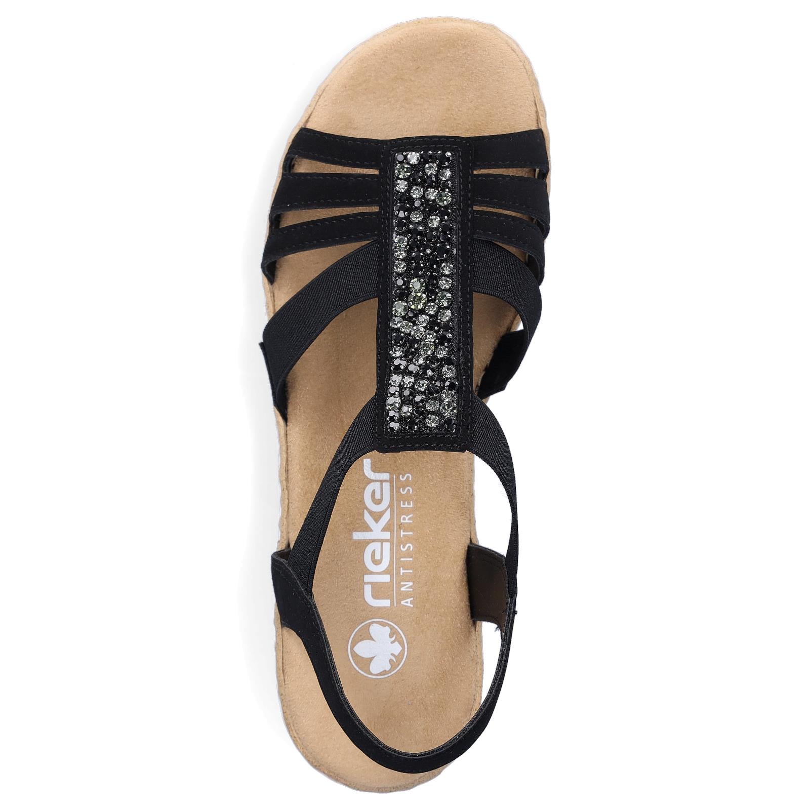 Rieker women's sandals black
