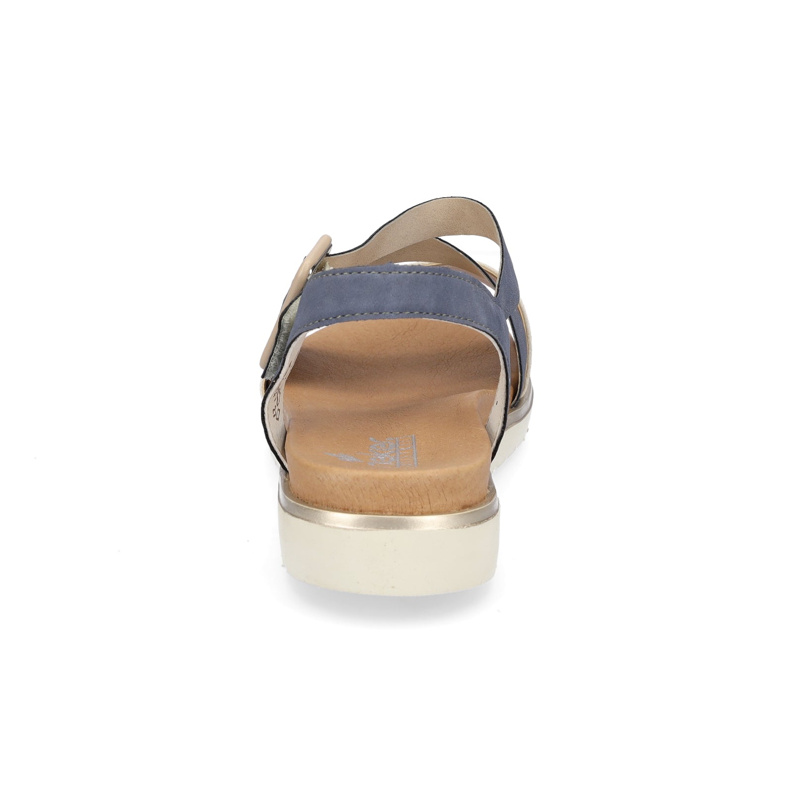 Rieker women's sandal blue cream