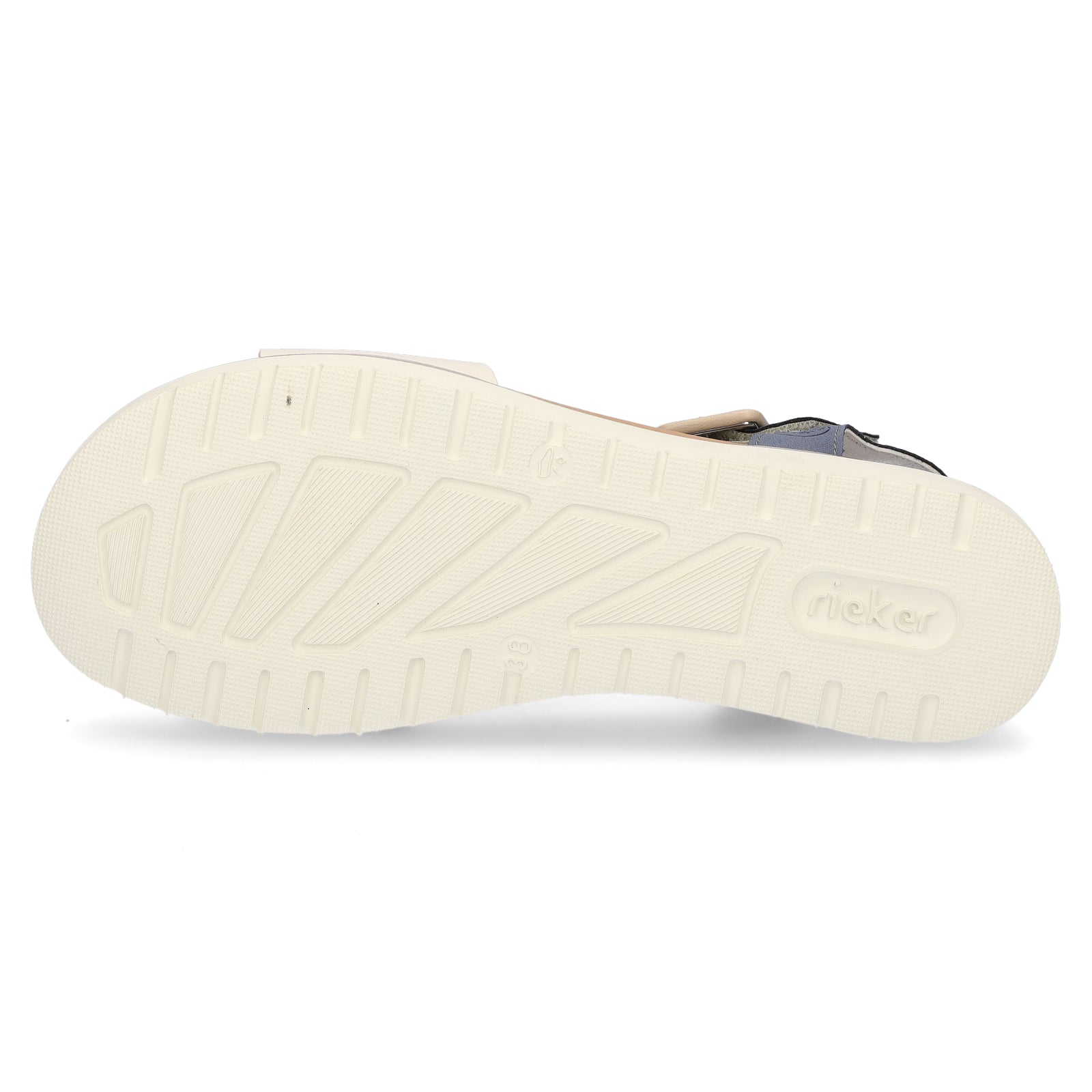 Rieker women's sandal blue cream