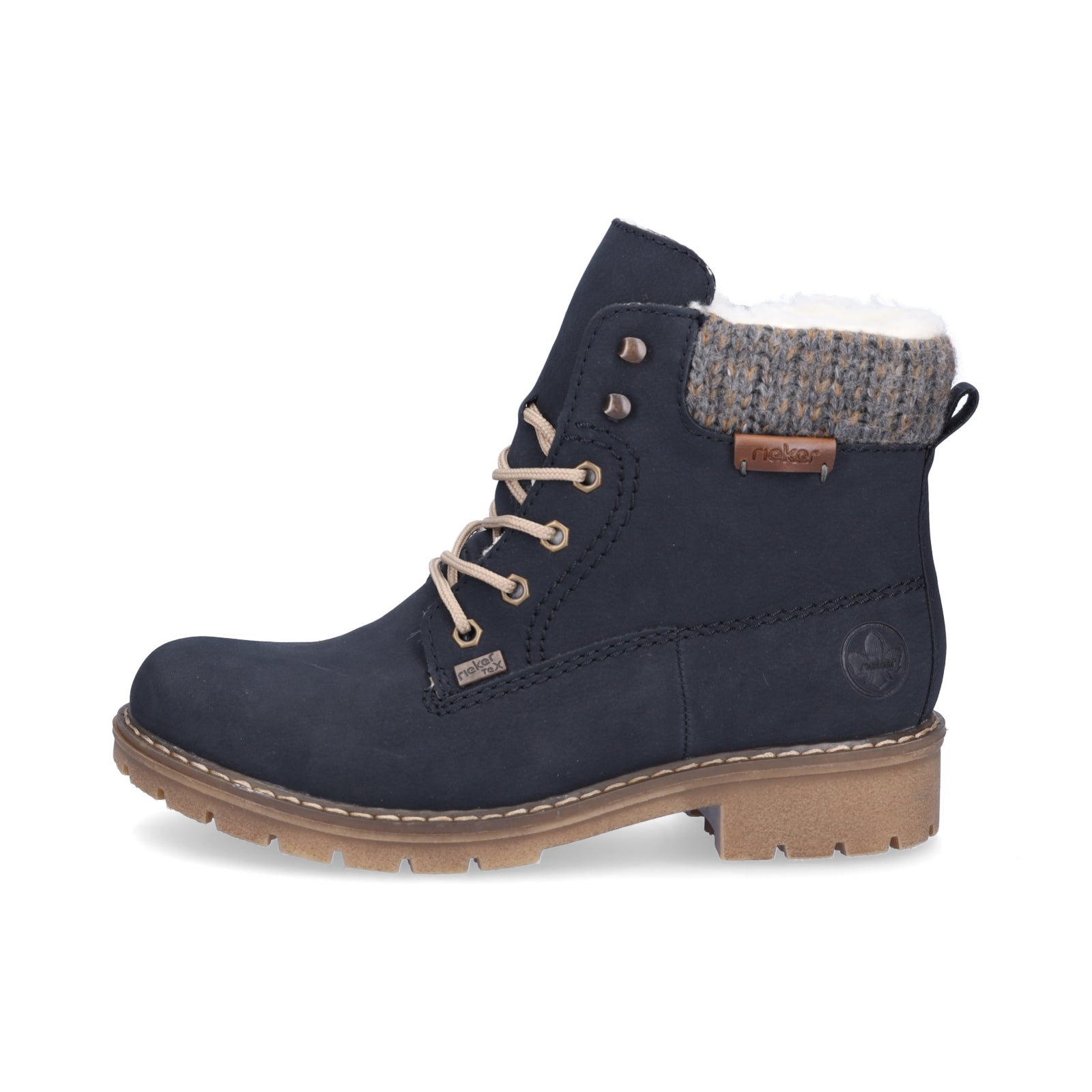 Rieker women's lace-up boot blue