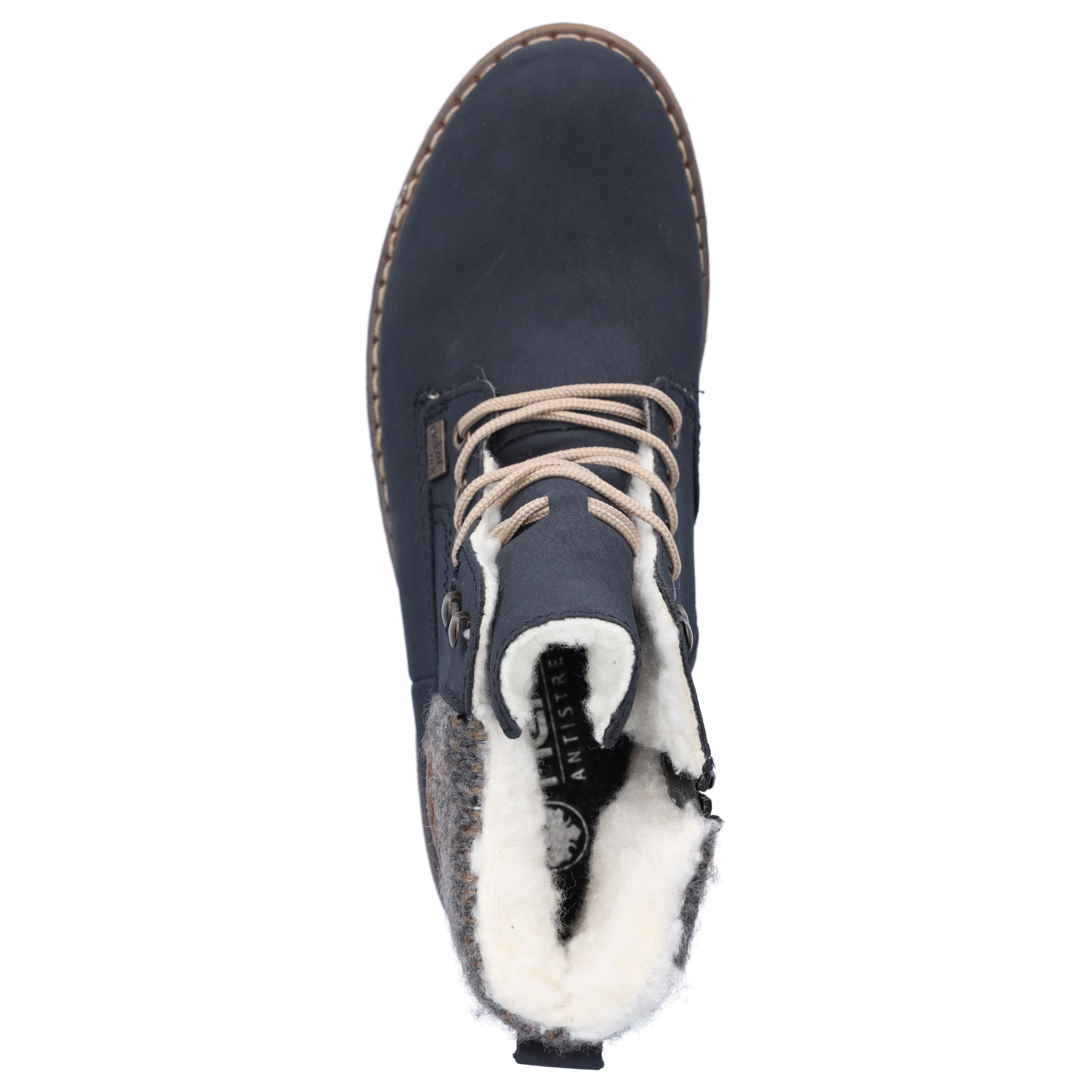 Rieker women's lace-up boot blue