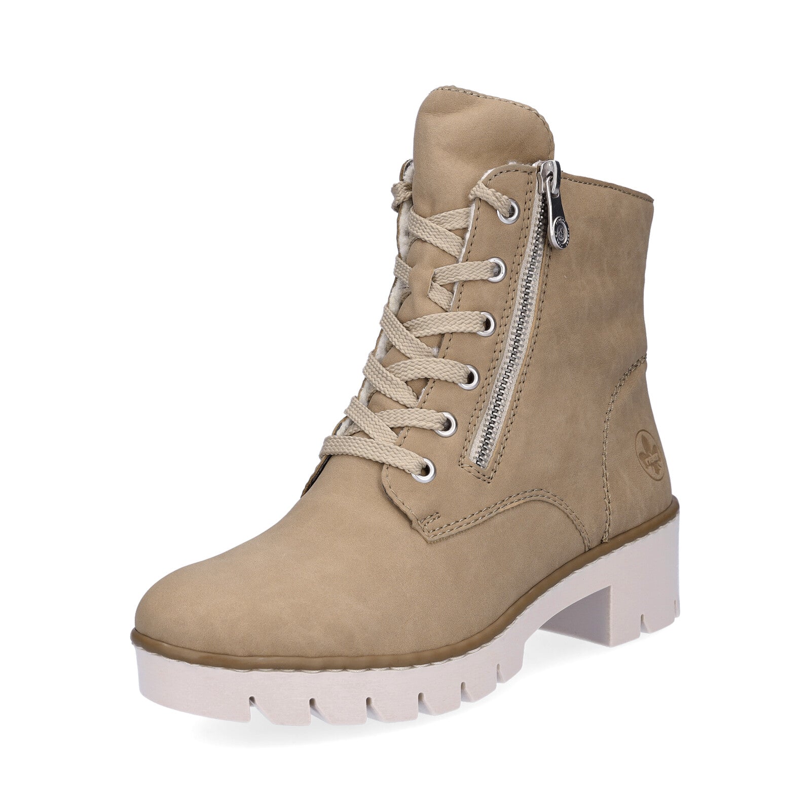 Rieker women's lace-up boot beige
