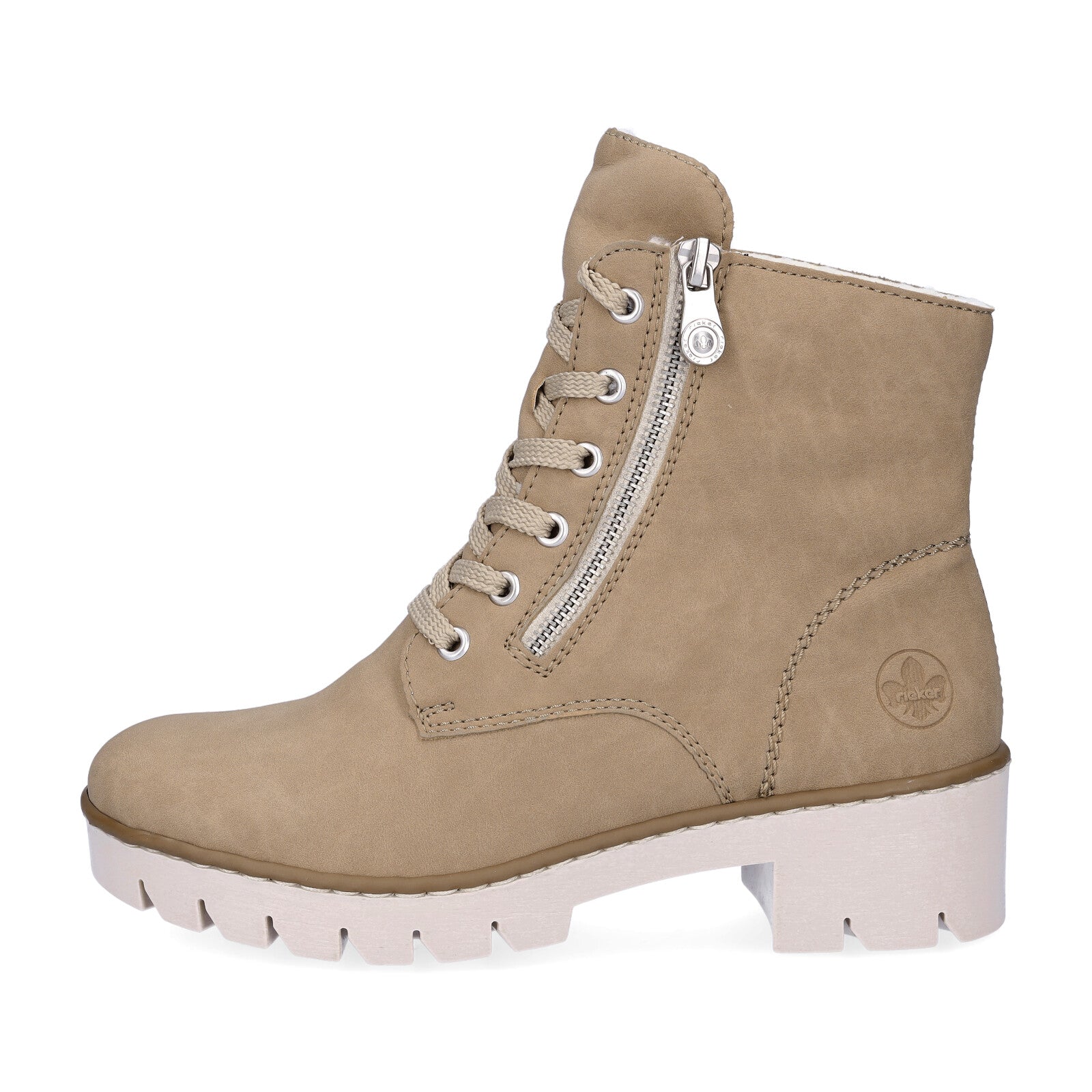 Rieker women's lace-up boot beige