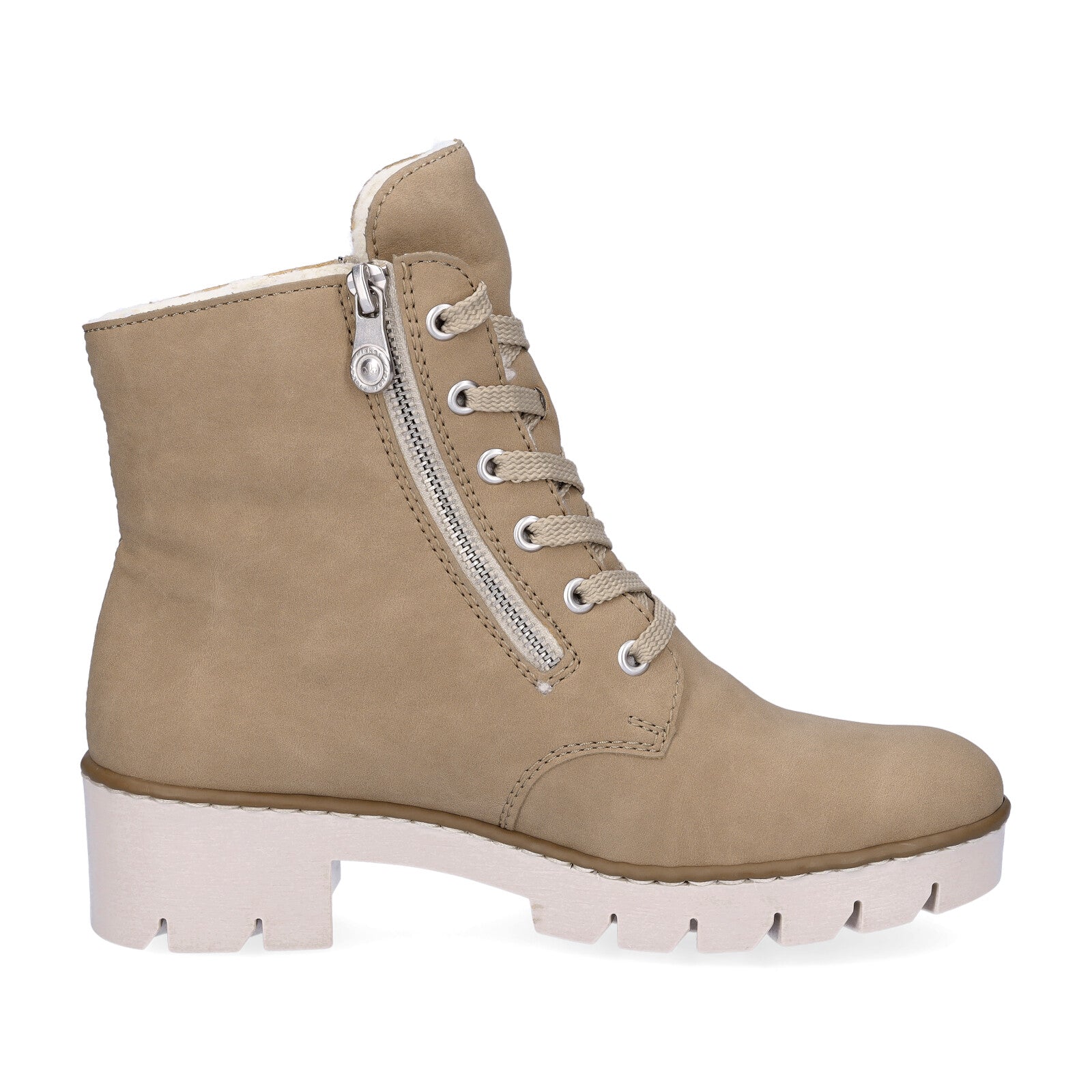 Rieker women's lace-up boot beige