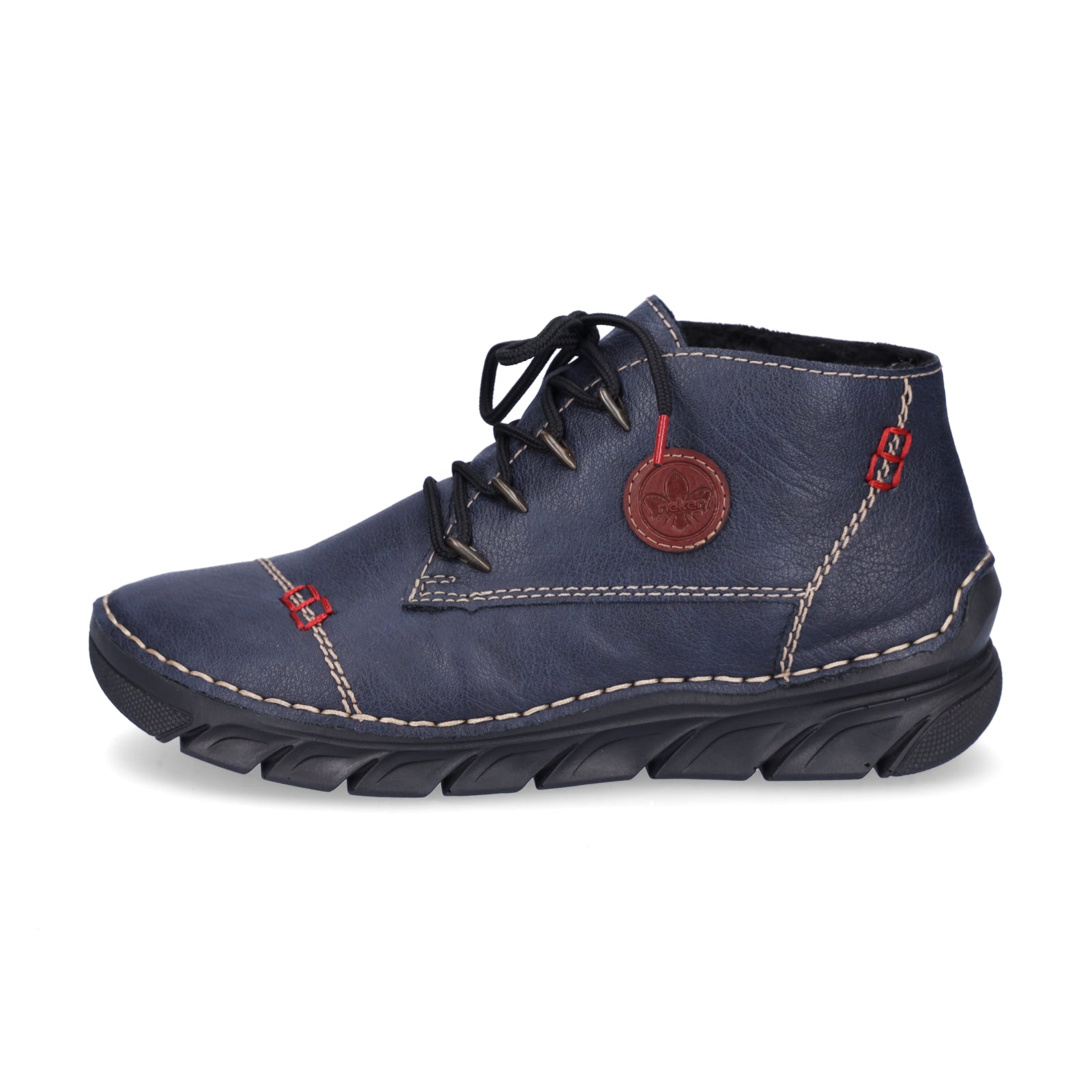 Rieker women's lace-up boot blue