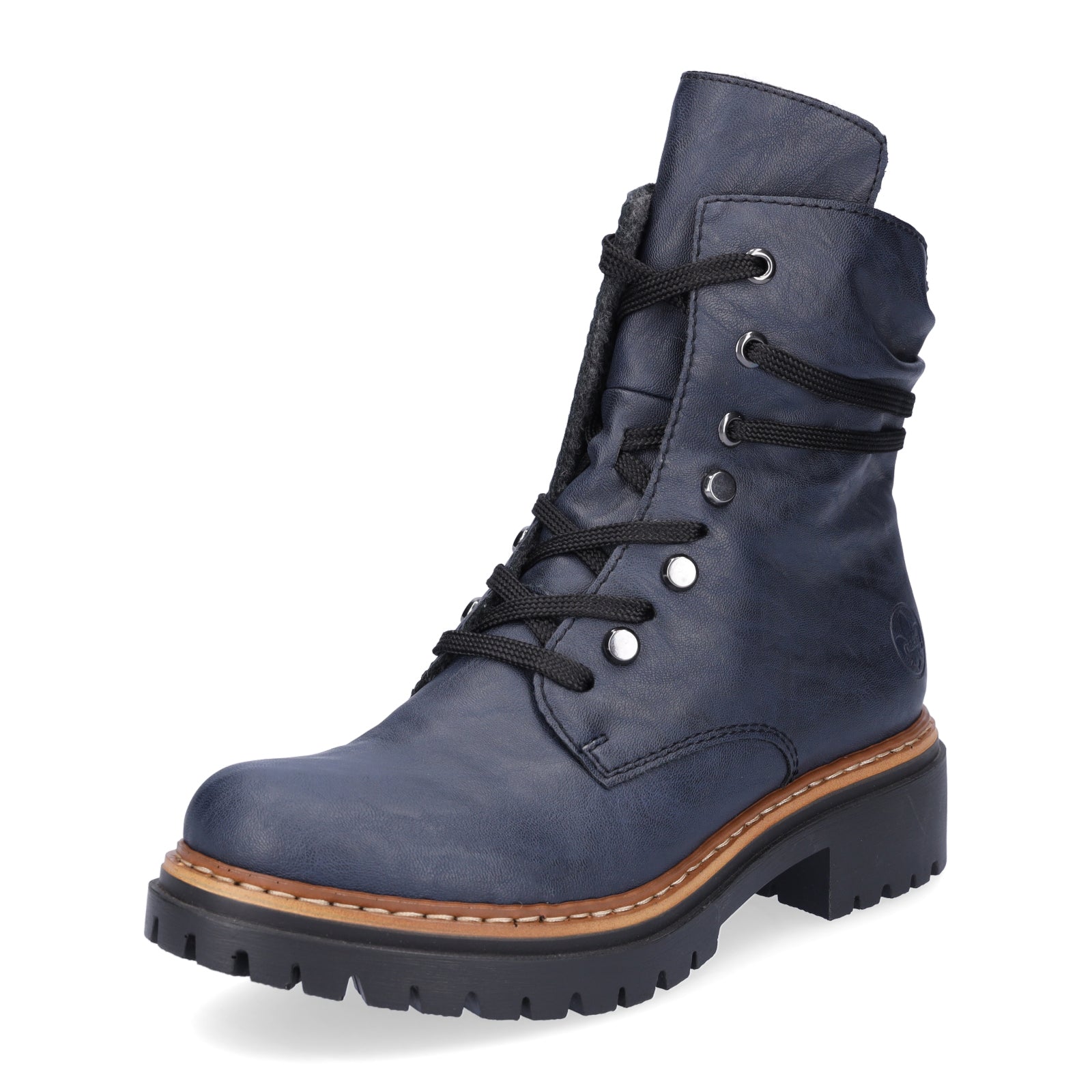 Rieker women's lace-up boot blue