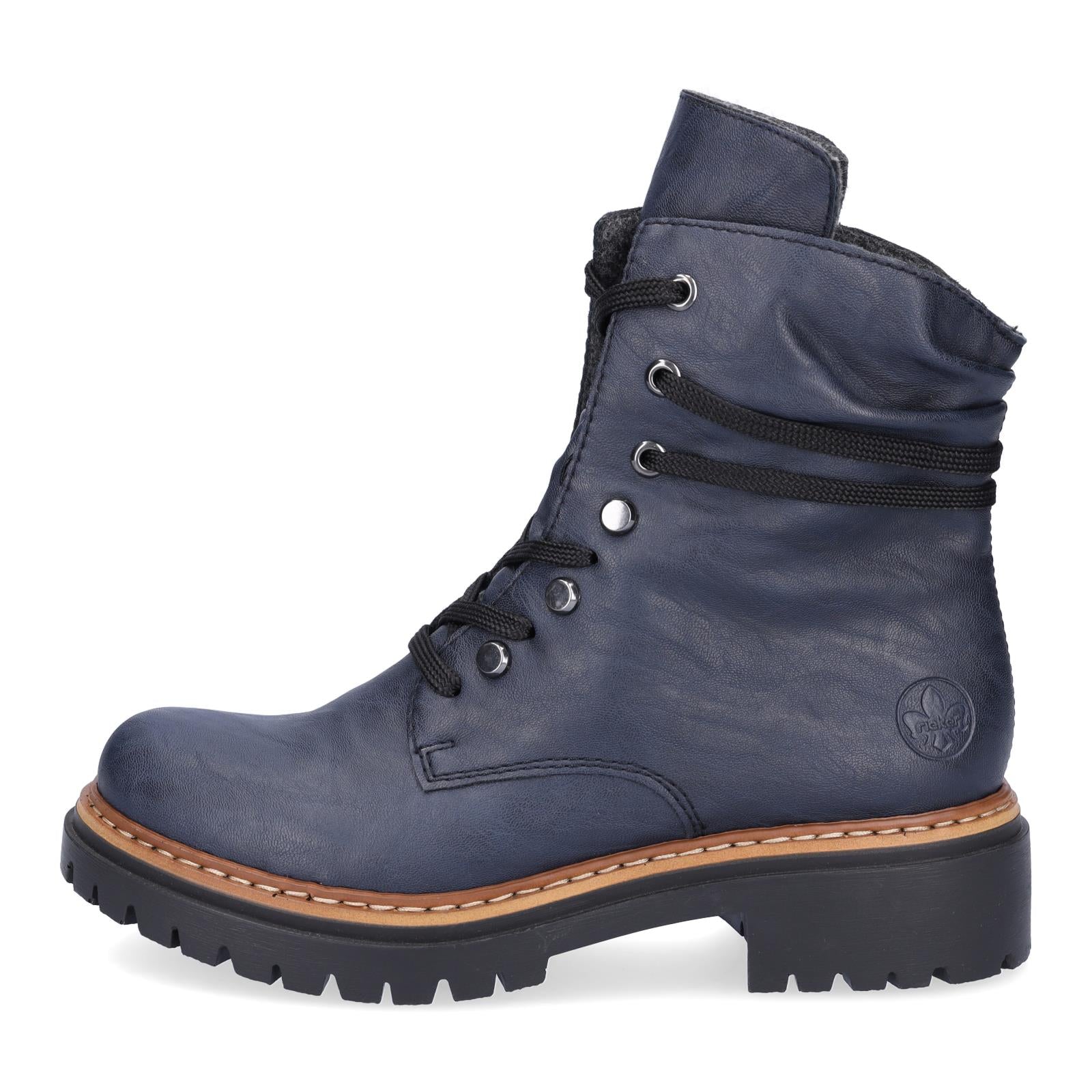 Rieker women's lace-up boot blue