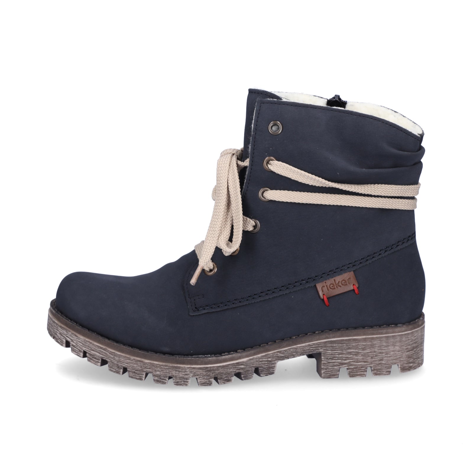 Rieker women's lace-up boot blue