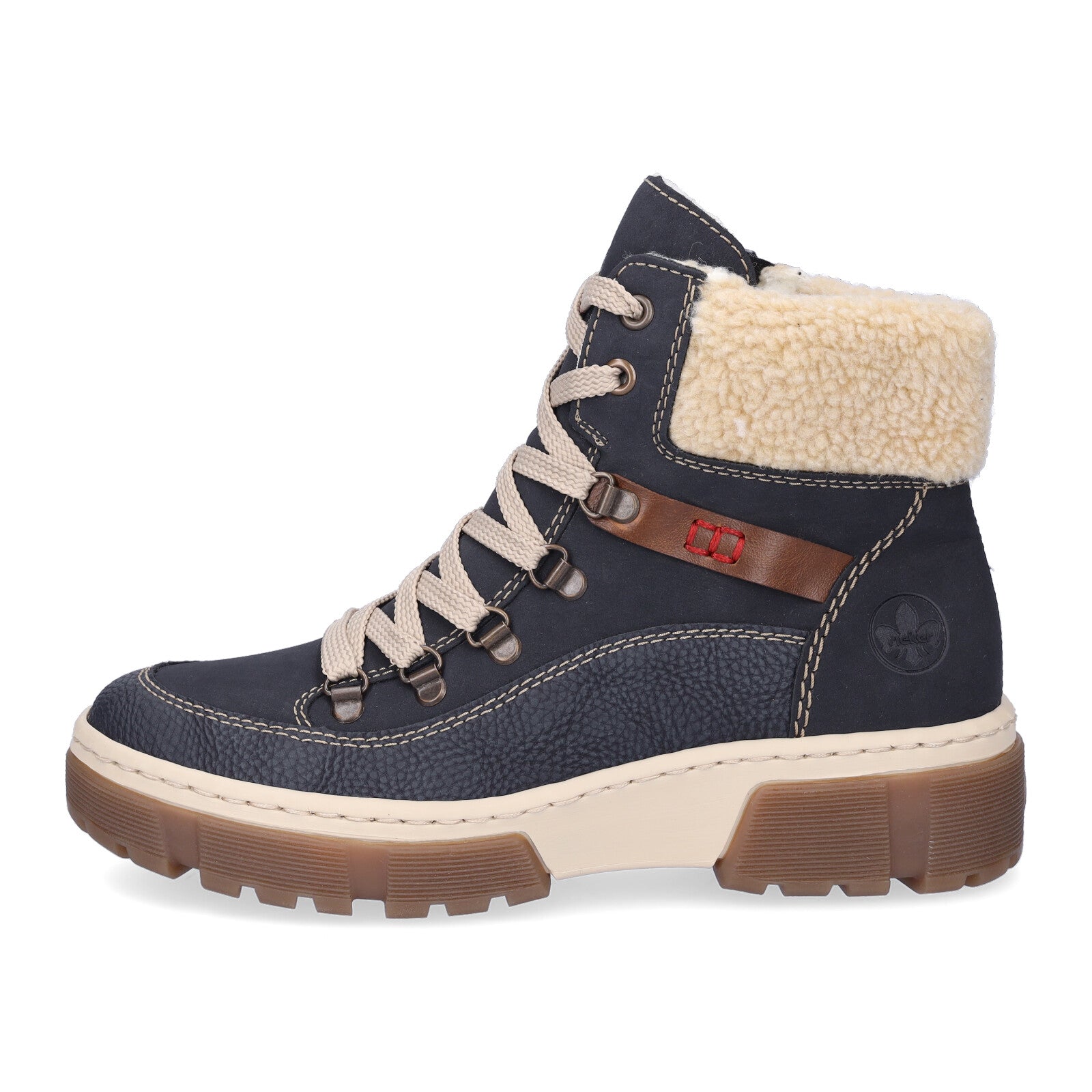 Rieker women's lace-up boot blue