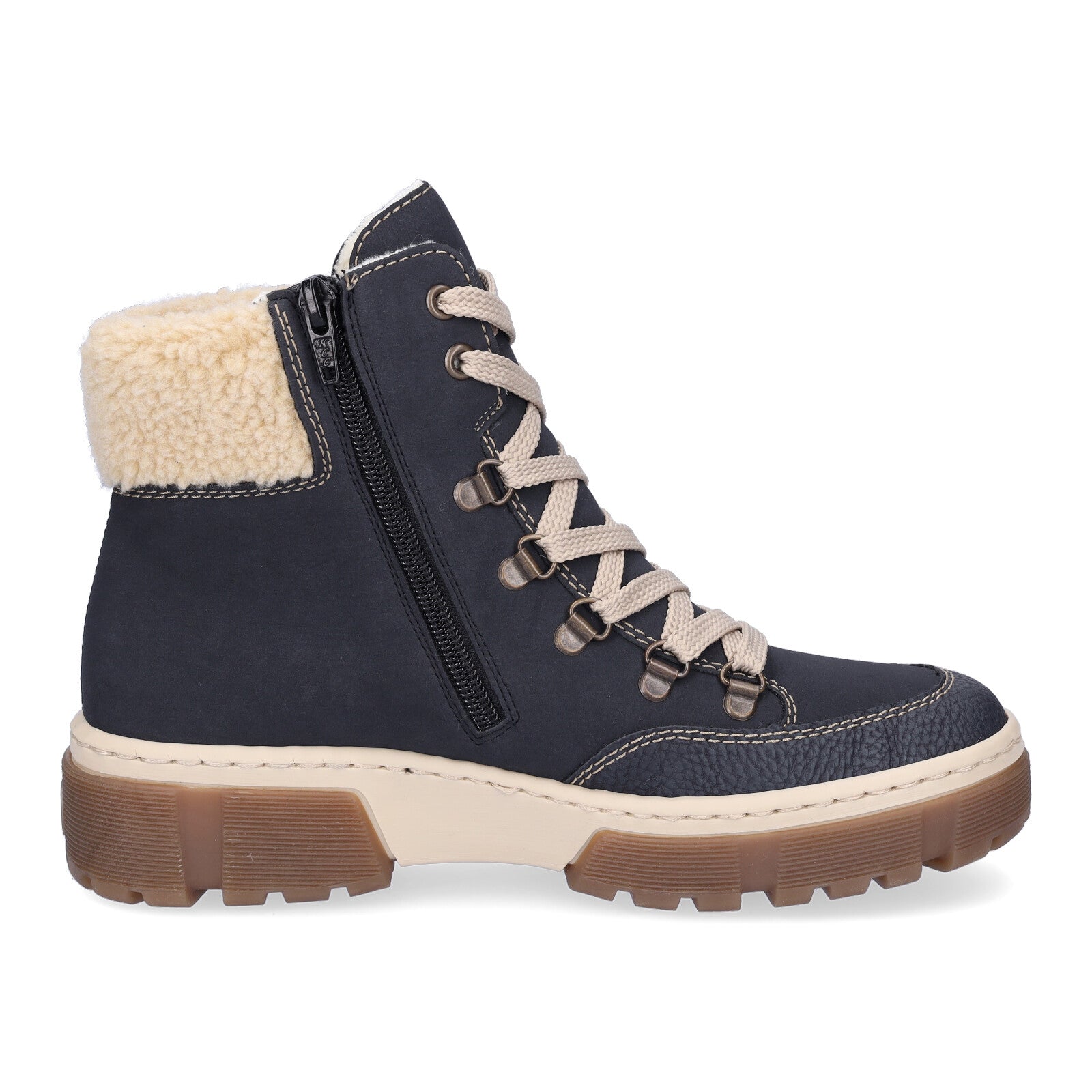 Rieker women's lace-up boot blue