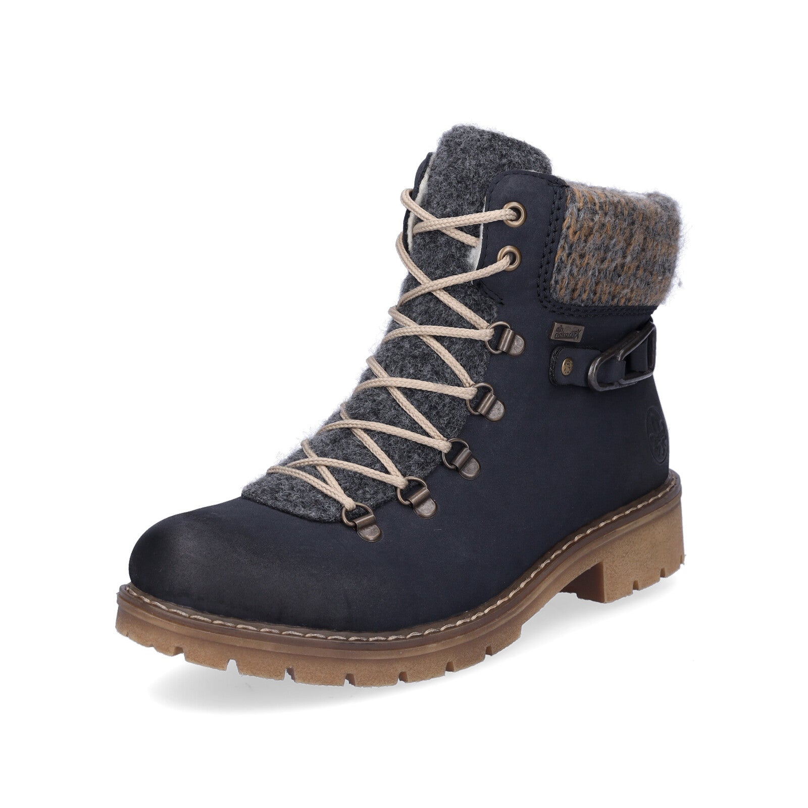 Rieker women's lace-up boot blue