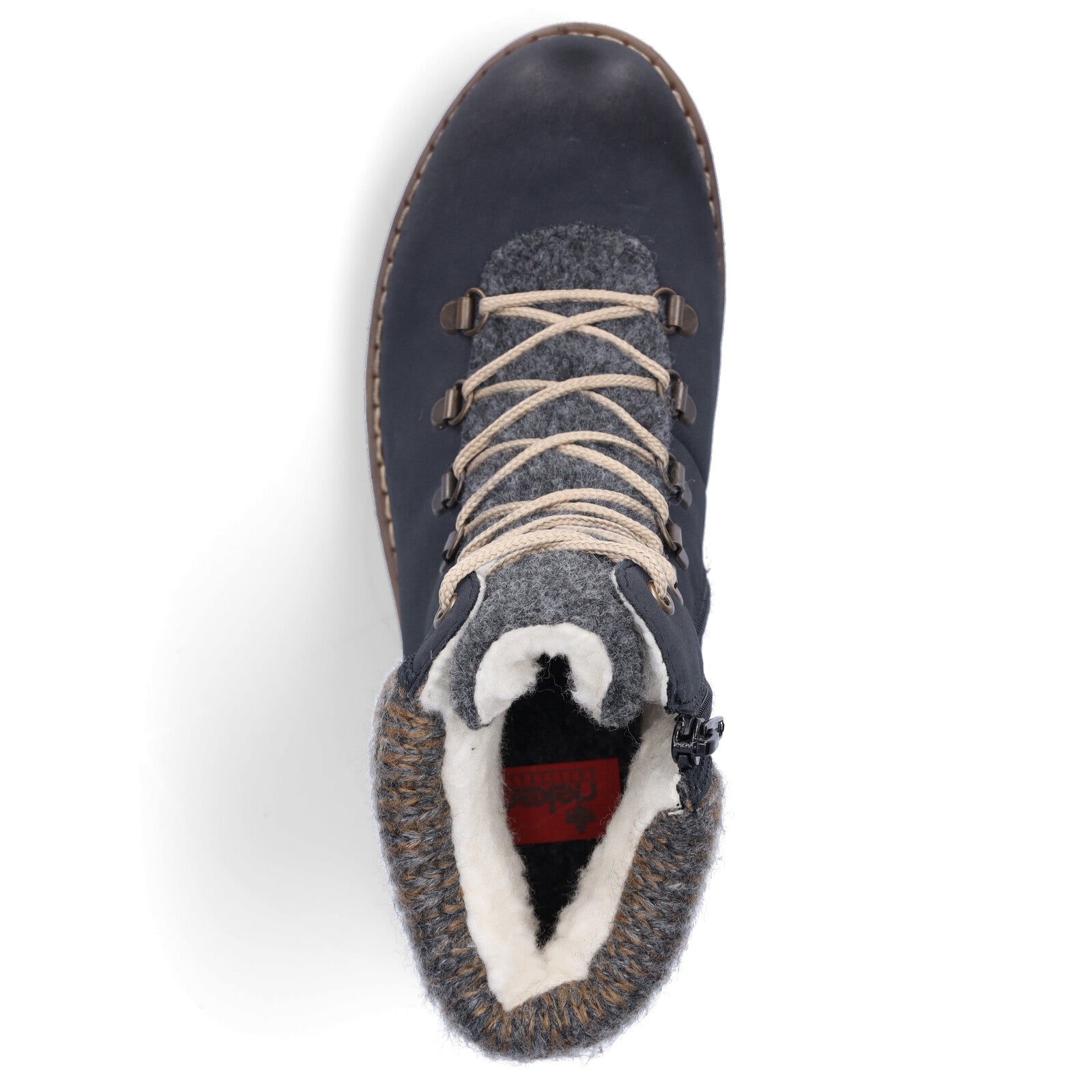 Rieker women's lace-up boot blue