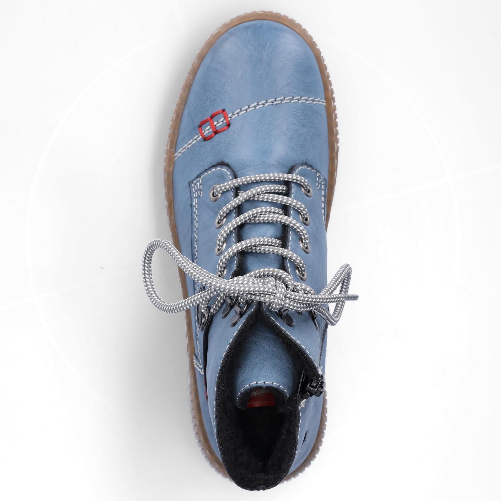 Rieker women's lace-up boot blue