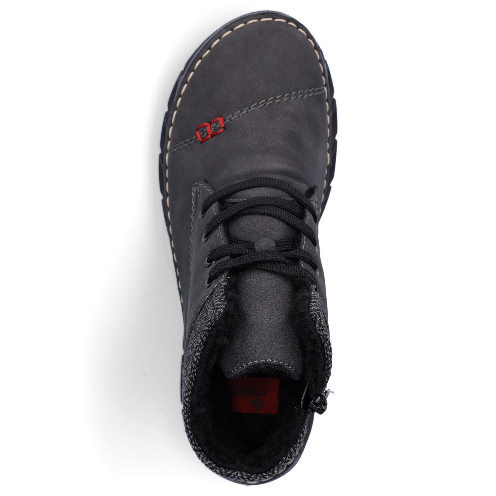 Rieker women's lace-up boot gray