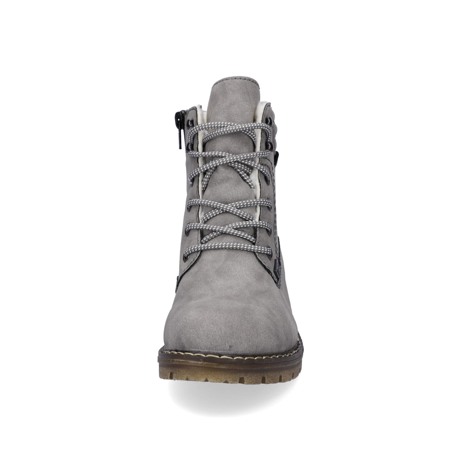 Rieker women's lace-up boot gray