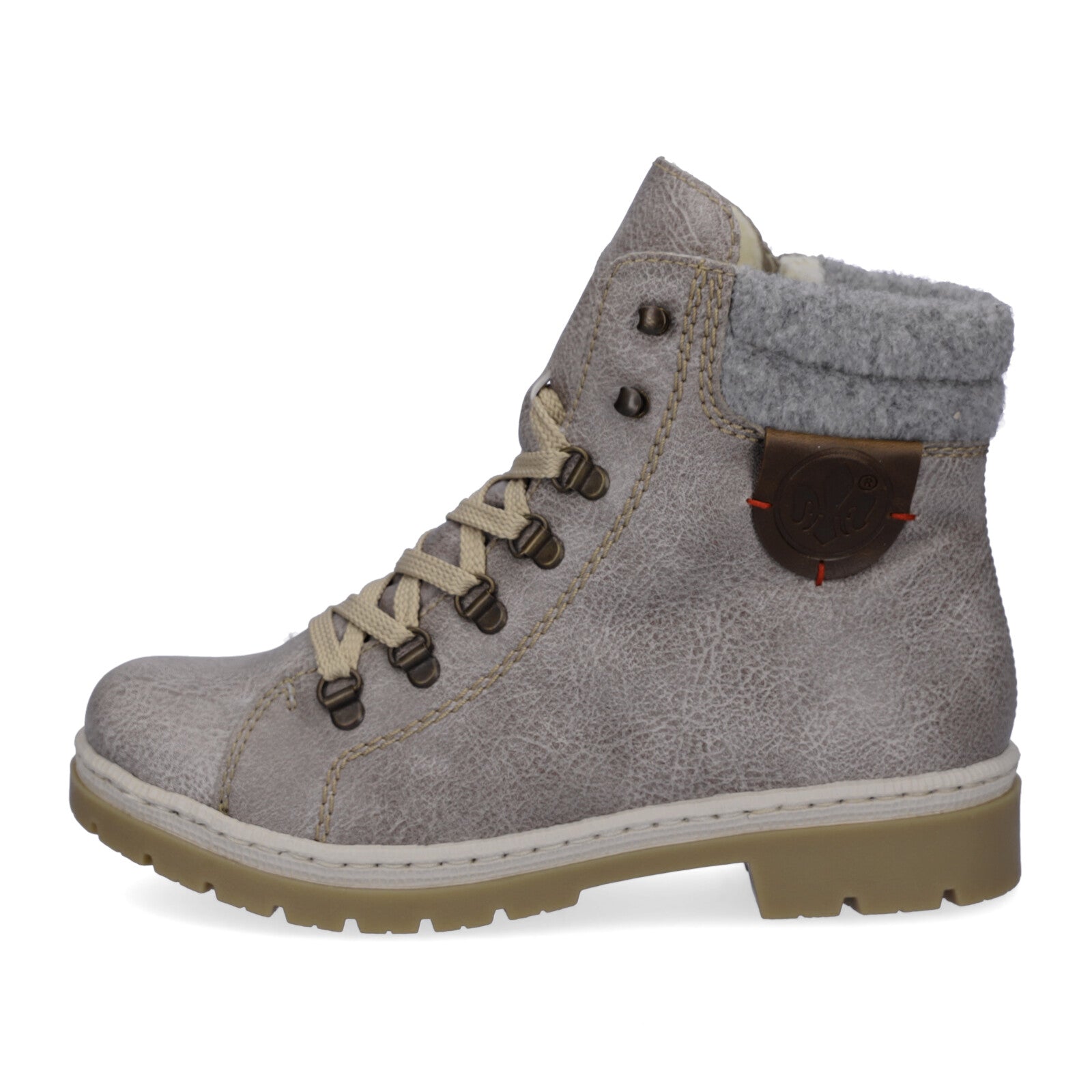 Rieker women's lace-up boot gray