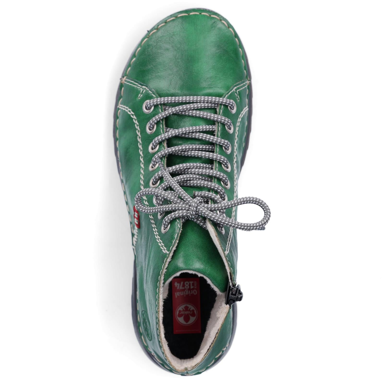 Rieker women's lace-up boot green