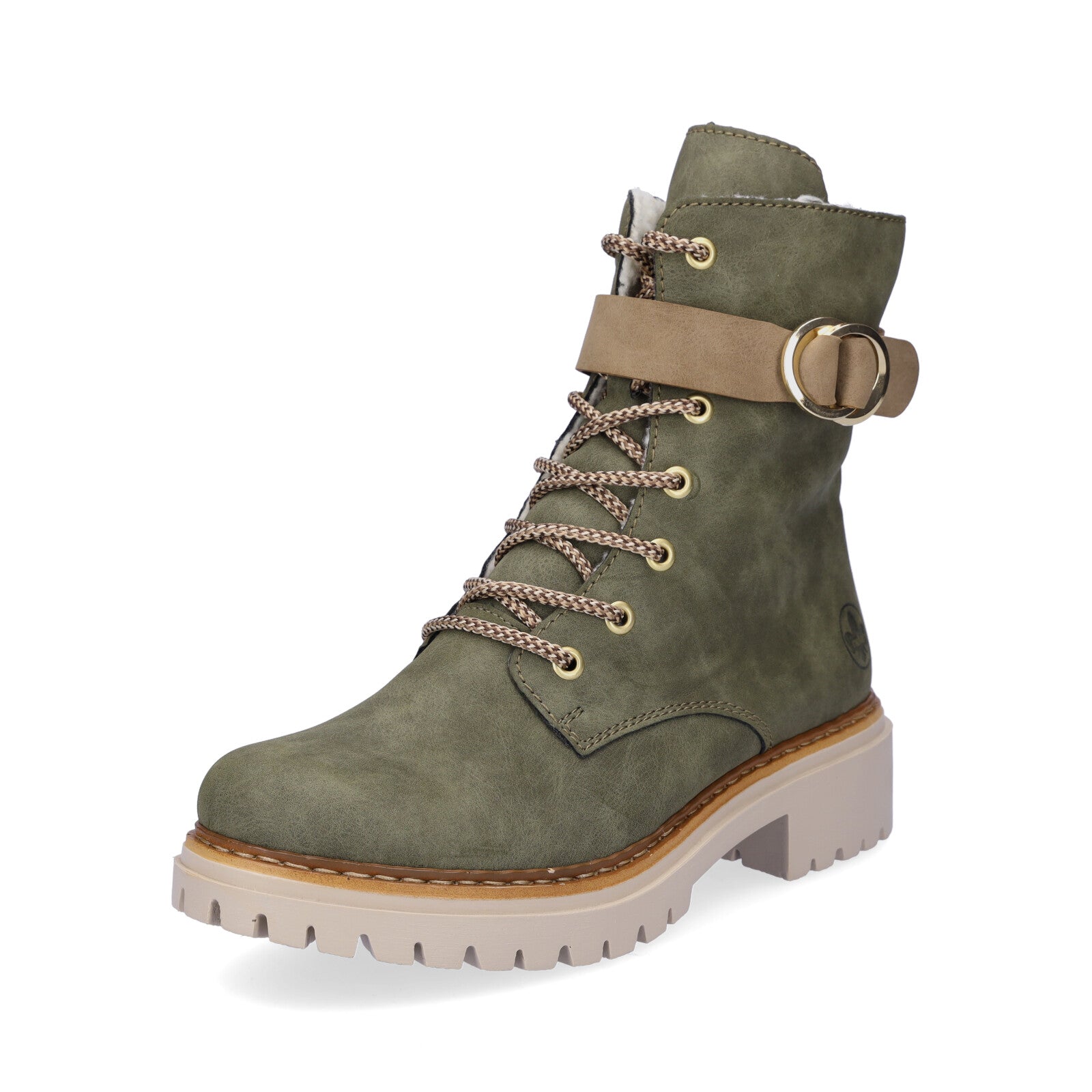 Rieker women's lace-up boot green
