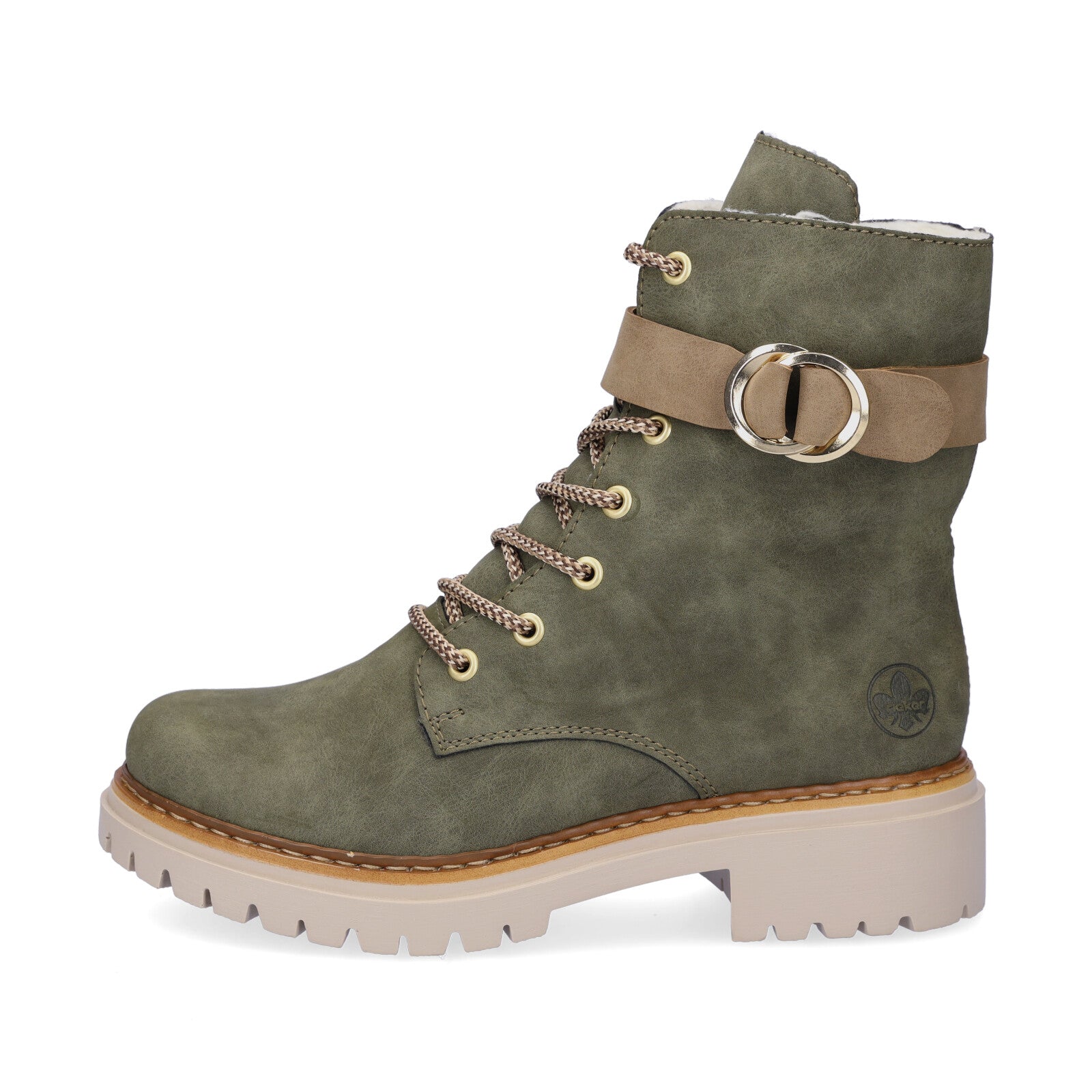 Rieker women's lace-up boot green