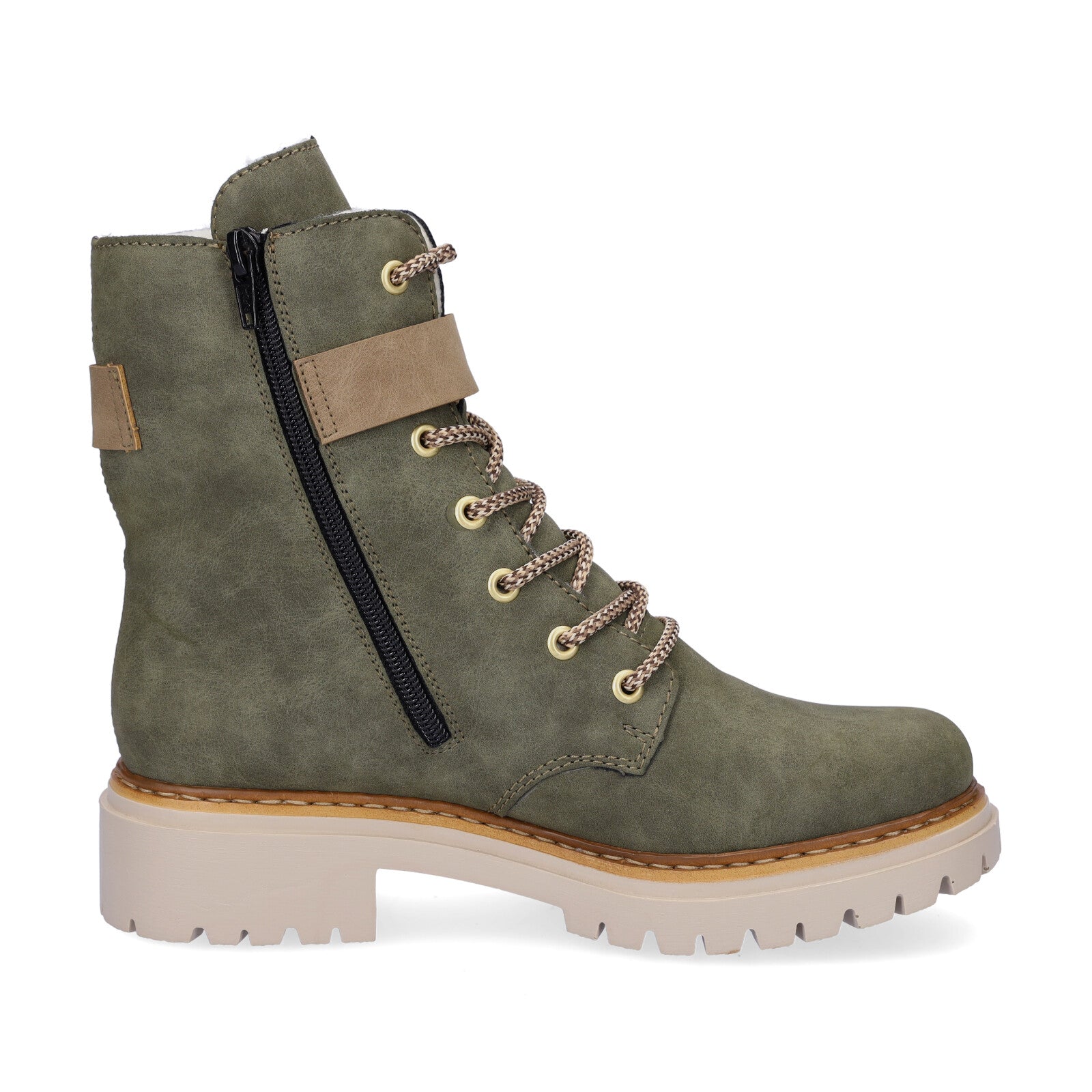 Rieker women's lace-up boot green