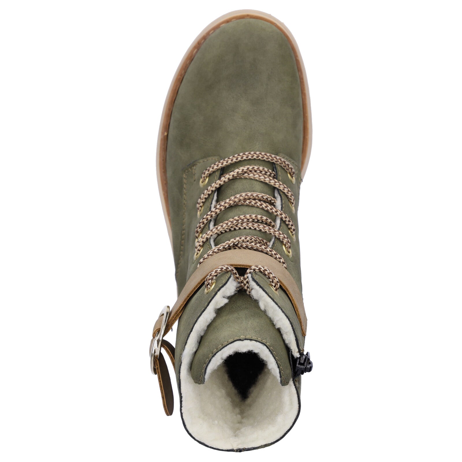 Rieker women's lace-up boot green