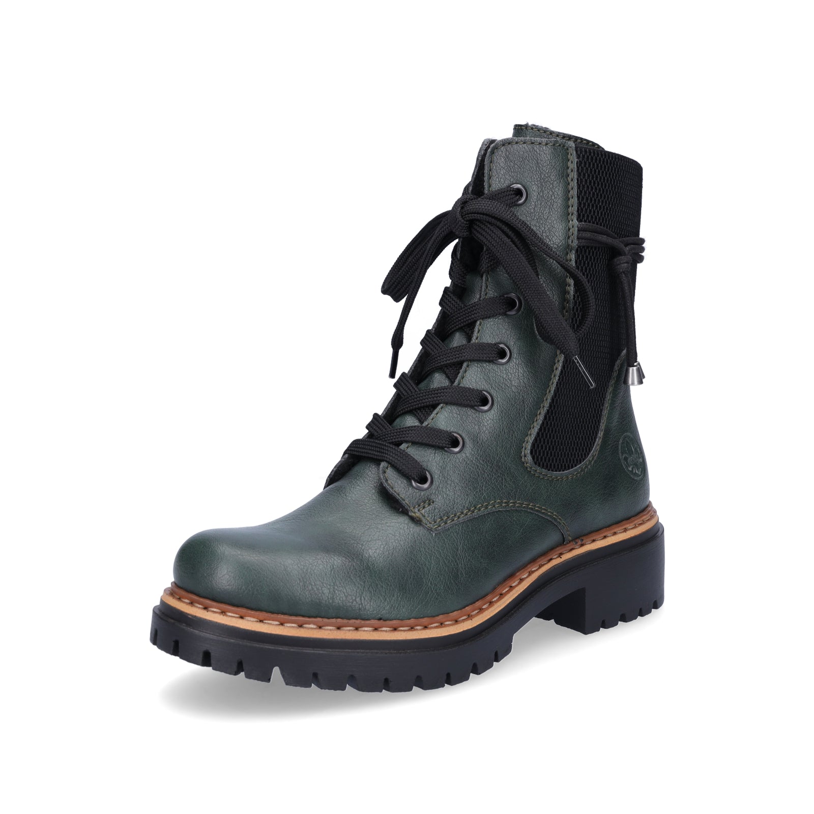 Rieker women's lace-up boot green