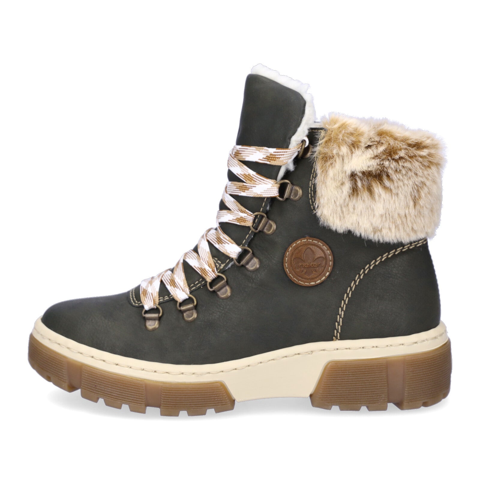 Rieker women's lace-up boot green