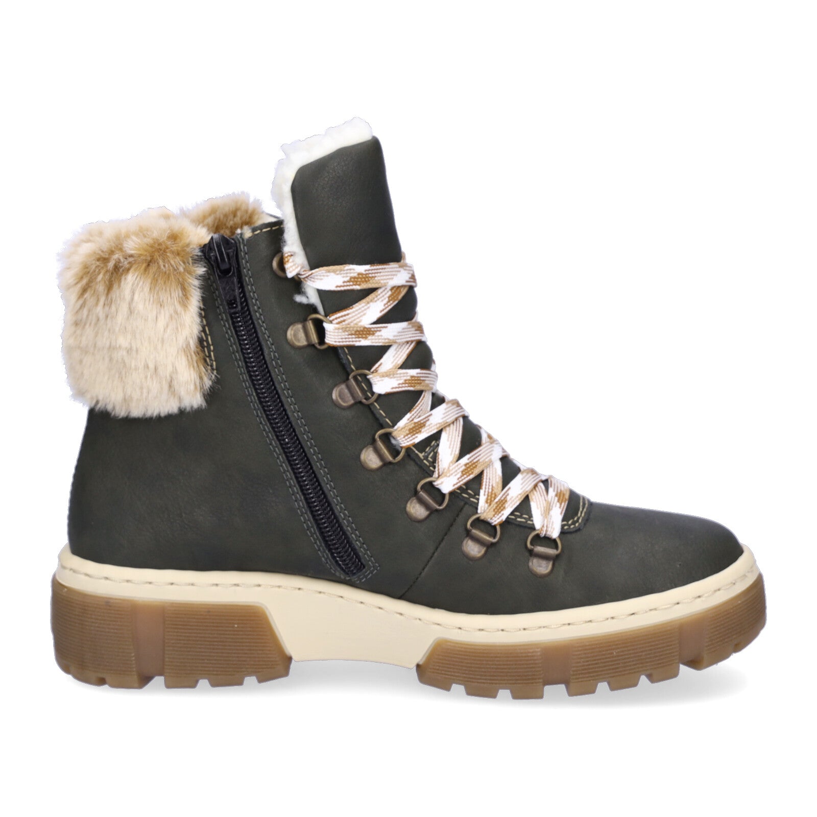 Rieker women's lace-up boot green