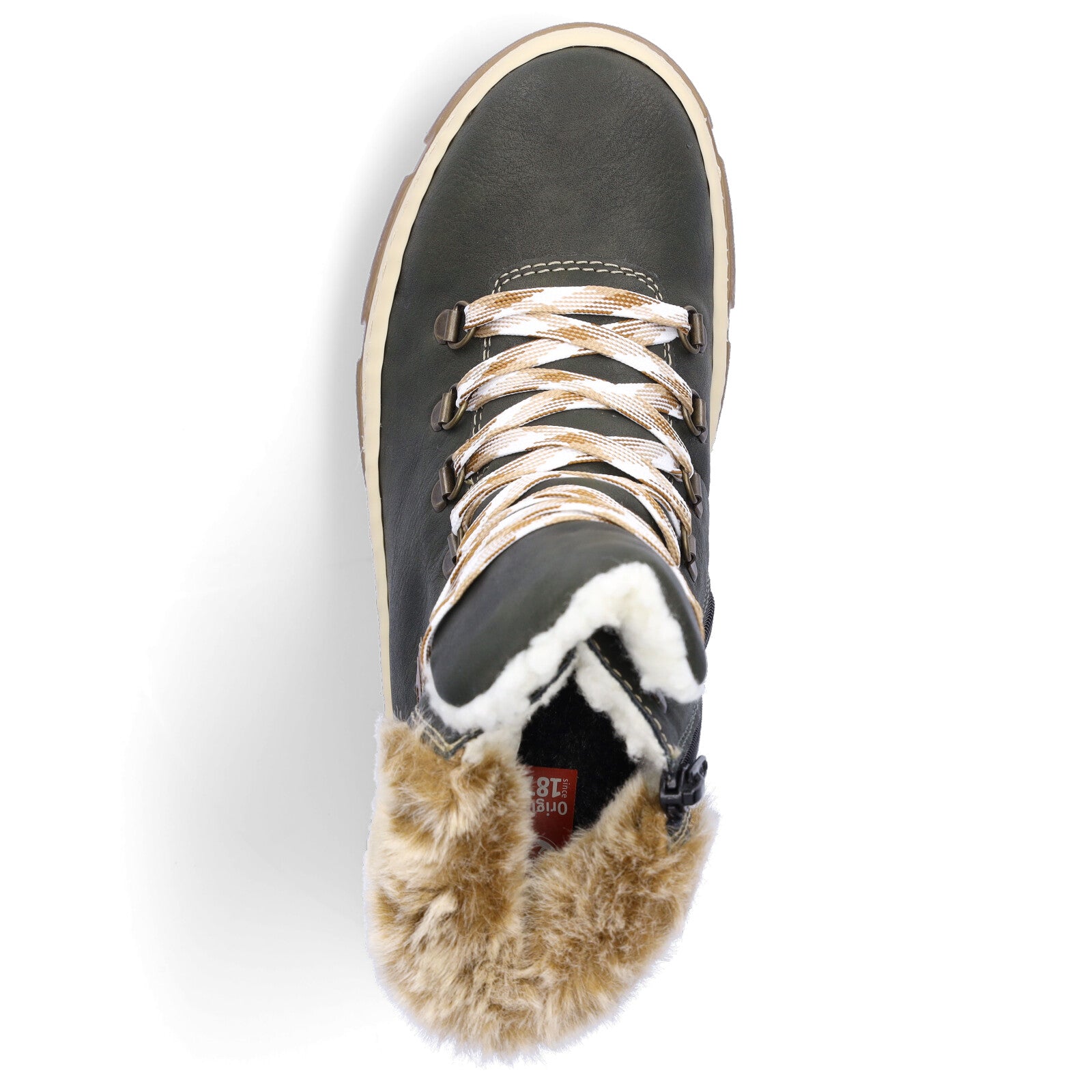 Rieker women's lace-up boot green