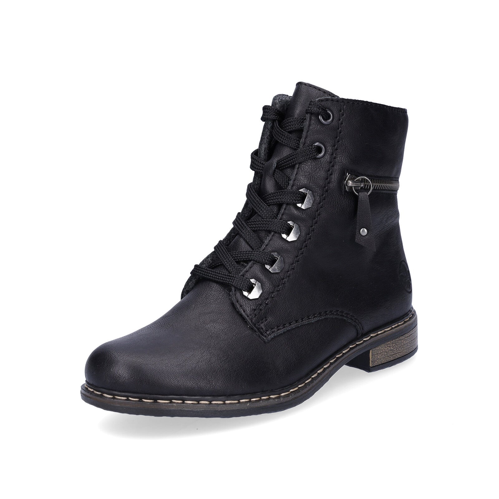 Rieker women's lace-up boot black