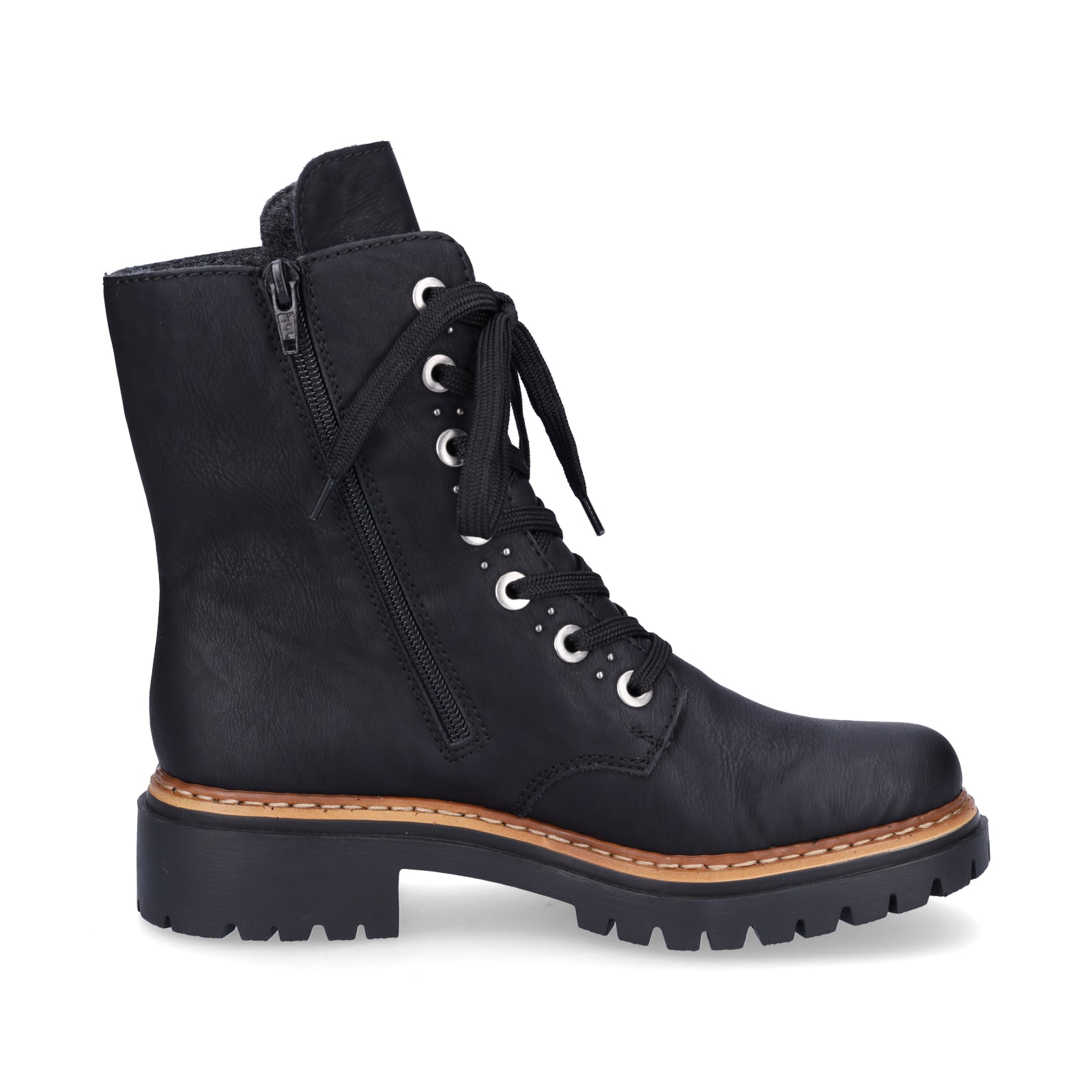 Rieker women's lace-up boot black