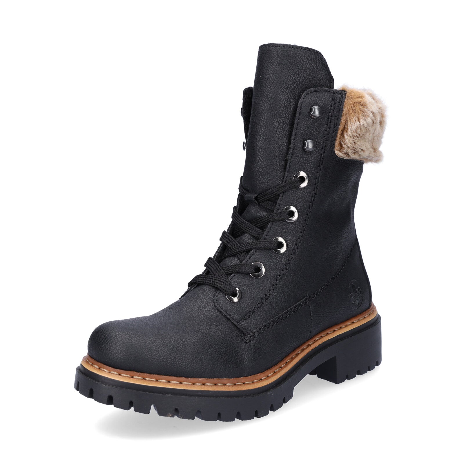 Rieker women's lace-up boot black
