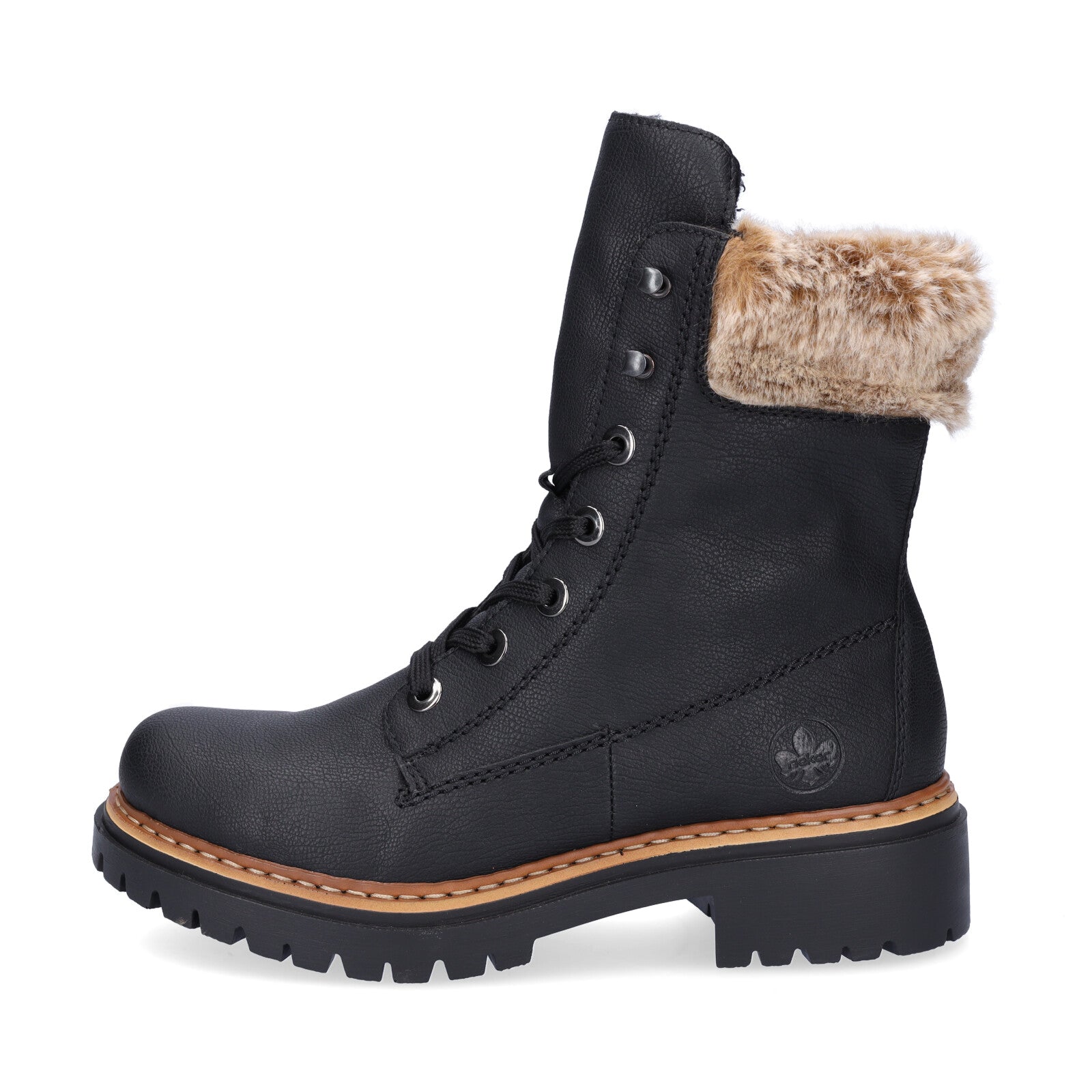 Rieker women's lace-up boot black