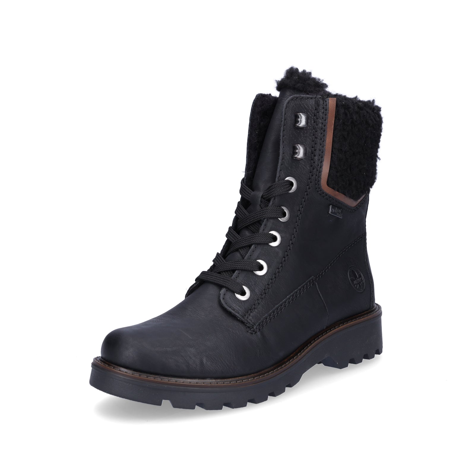 Rieker Damen Schnürboot schwarz