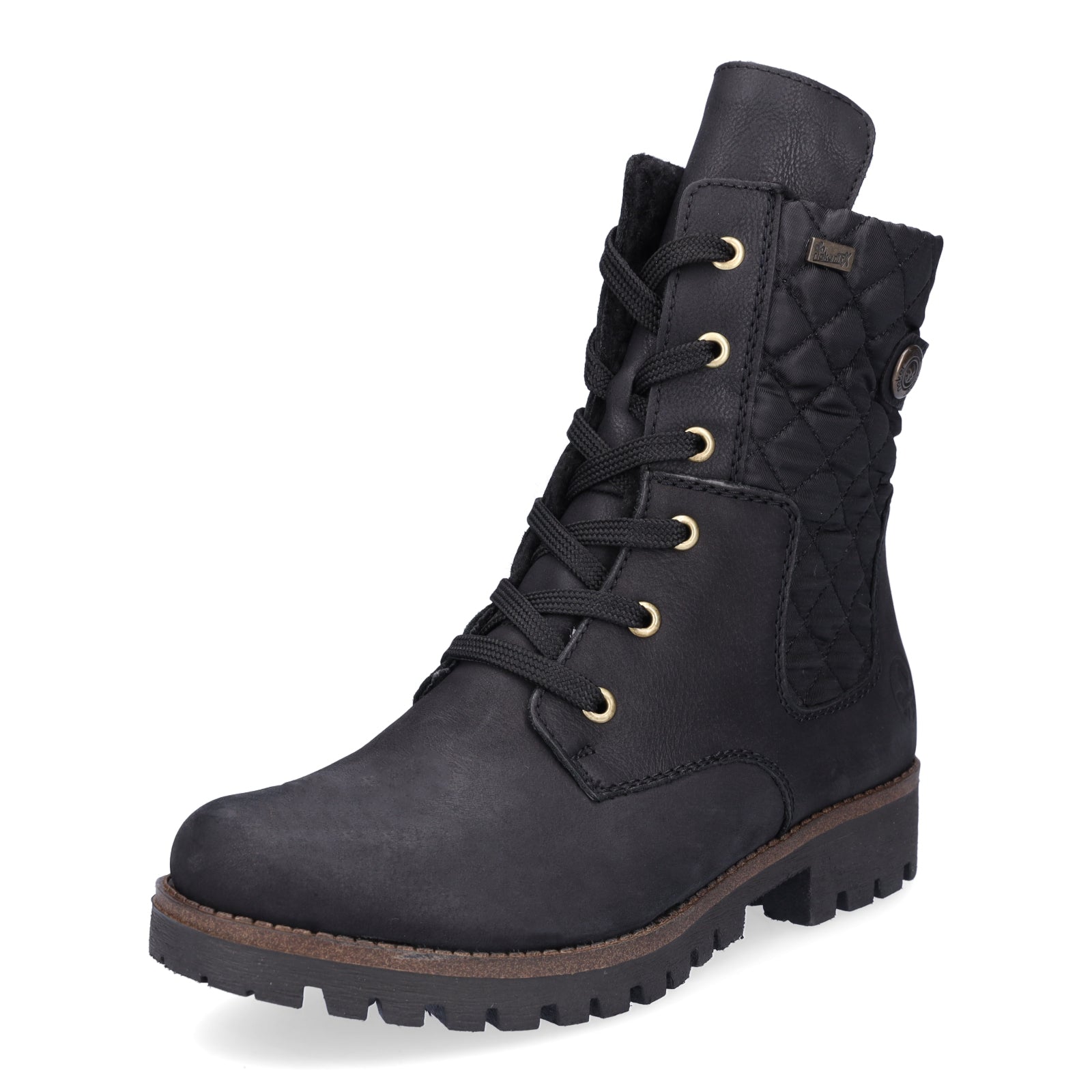 Rieker women's lace-up boot black