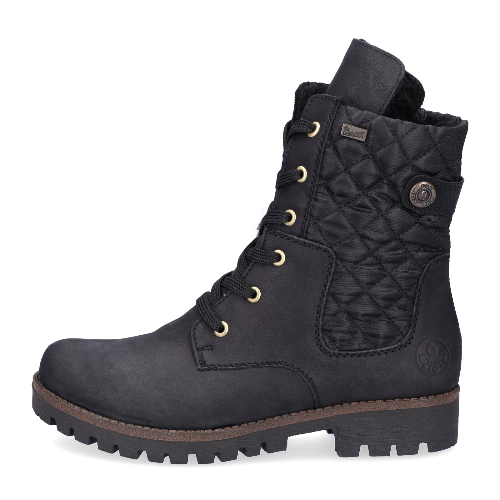 Rieker women's lace-up boot black