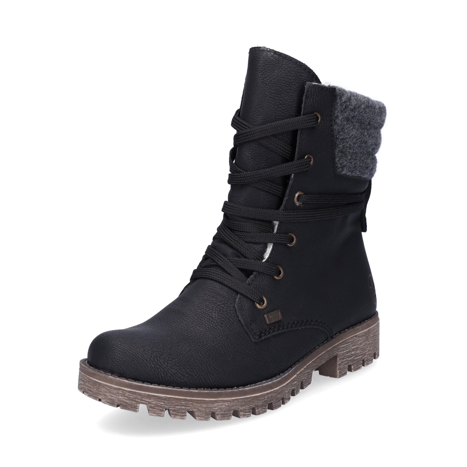 Rieker women's lace-up boot black