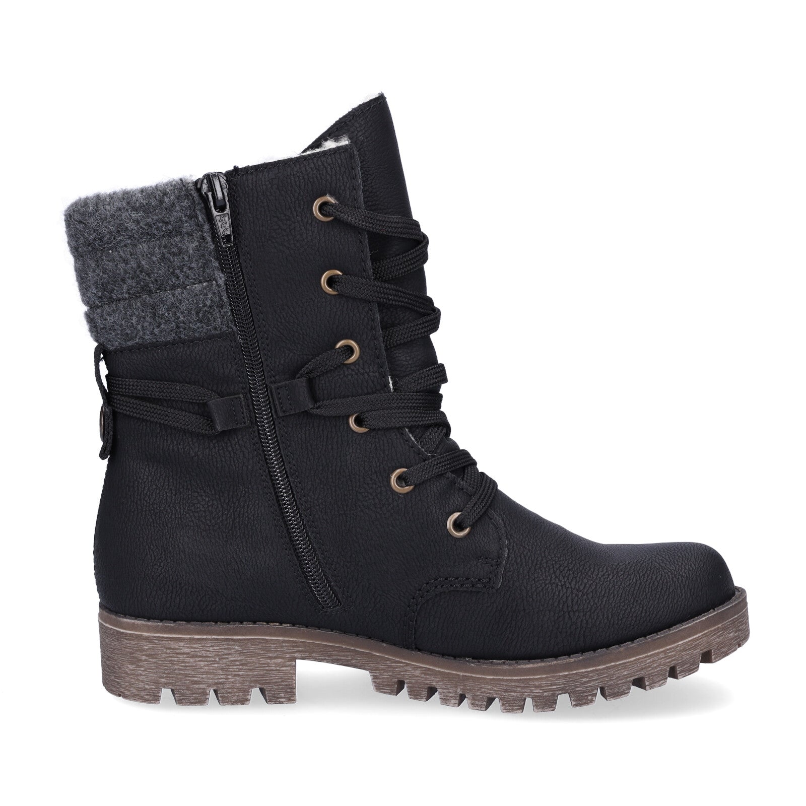 Rieker women's lace-up boot black