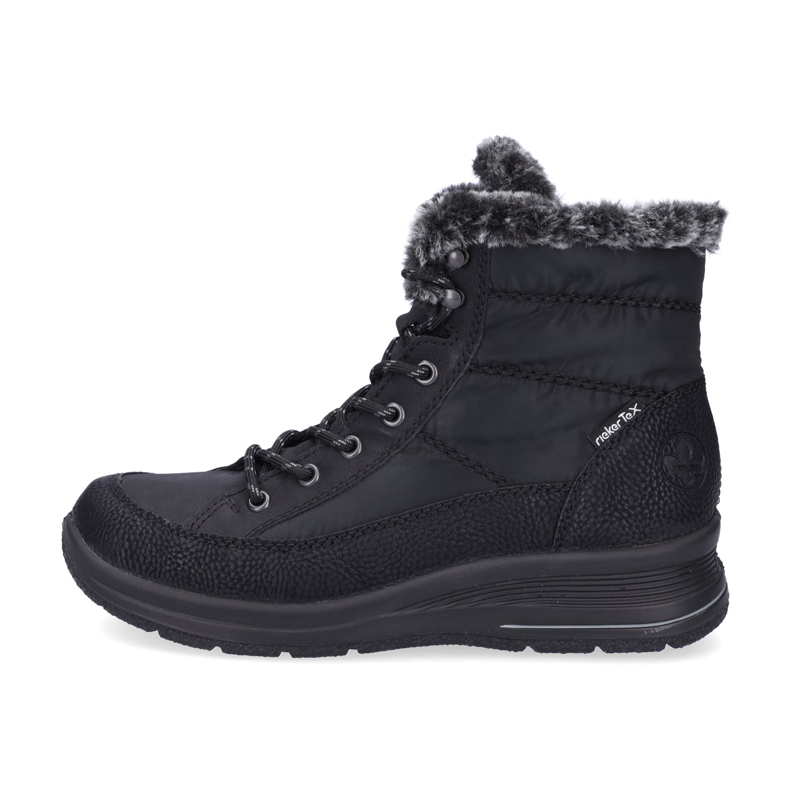 Rieker women's lace-up boot black