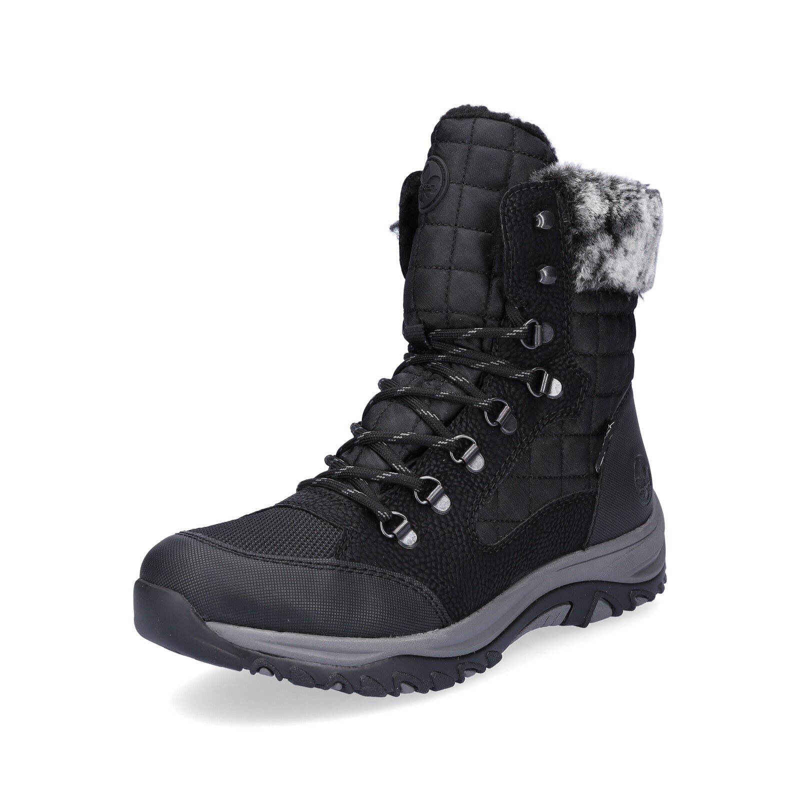 Rieker women's lace-up boot black