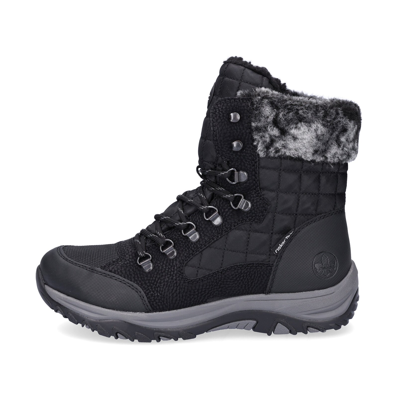 Rieker women's lace-up boot black