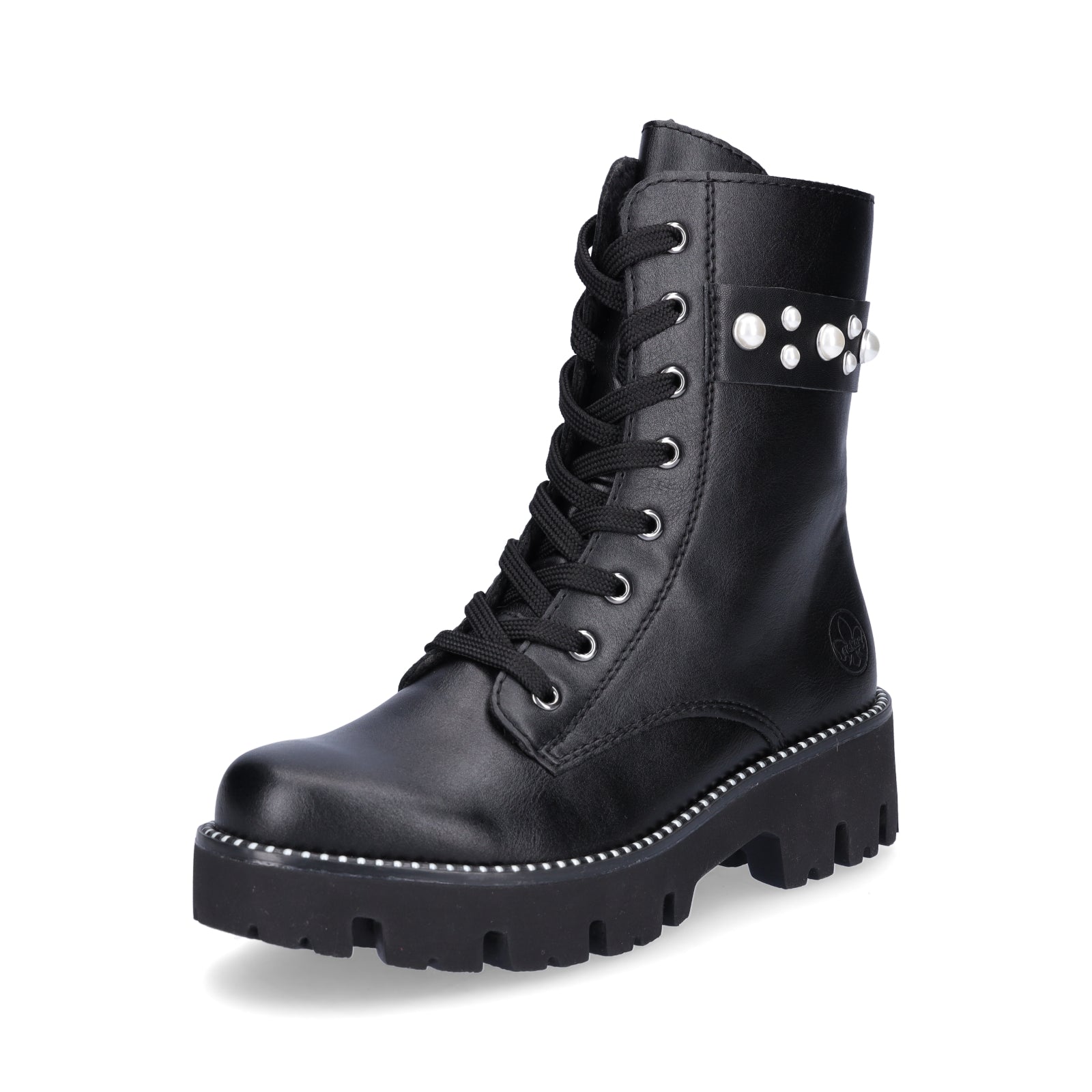 Rieker women's lace-up boot black