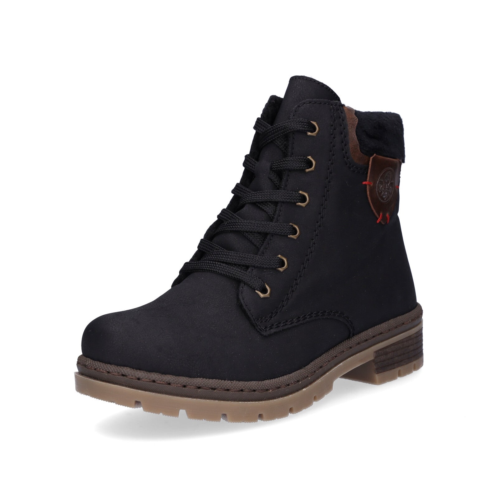 Rieker women's lace-up boot black
