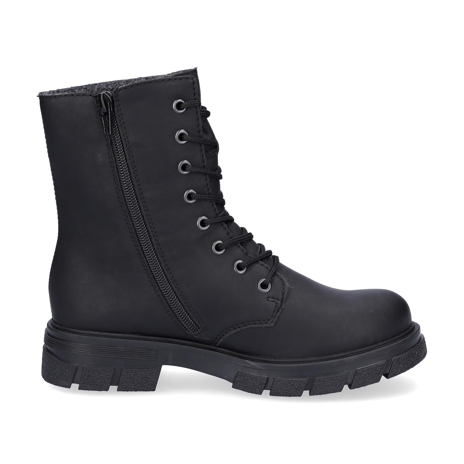 Rieker women's lace-up boot black