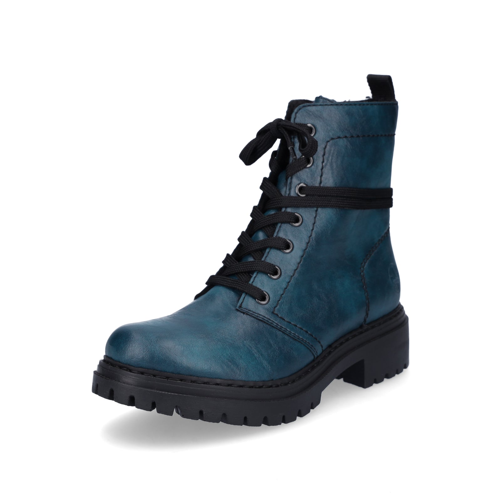 Rieker women's lace-up boot petrol