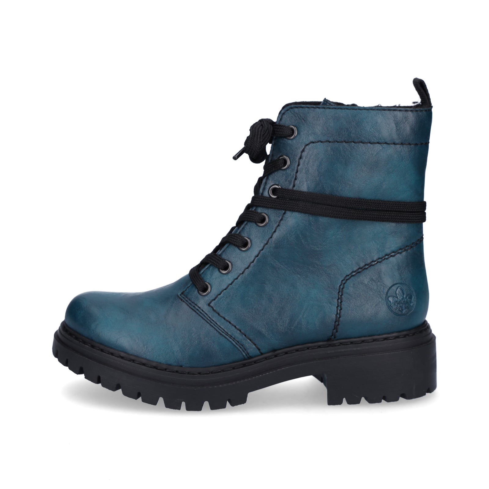 Rieker women's lace-up boot petrol