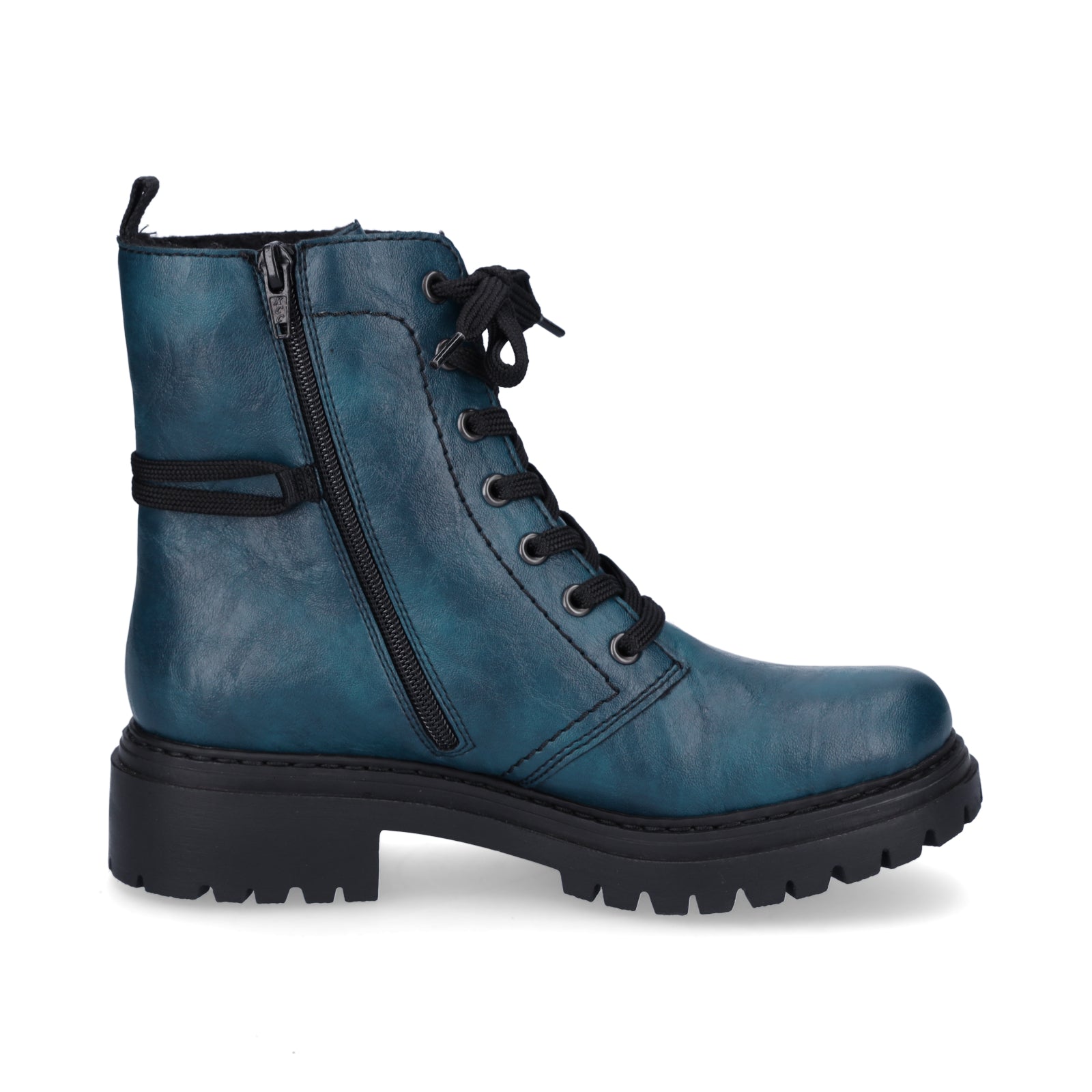 Rieker women's lace-up boot petrol