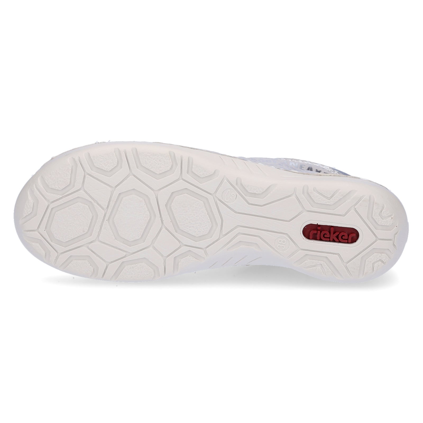Rieker women's sneakers gray silver graffiti