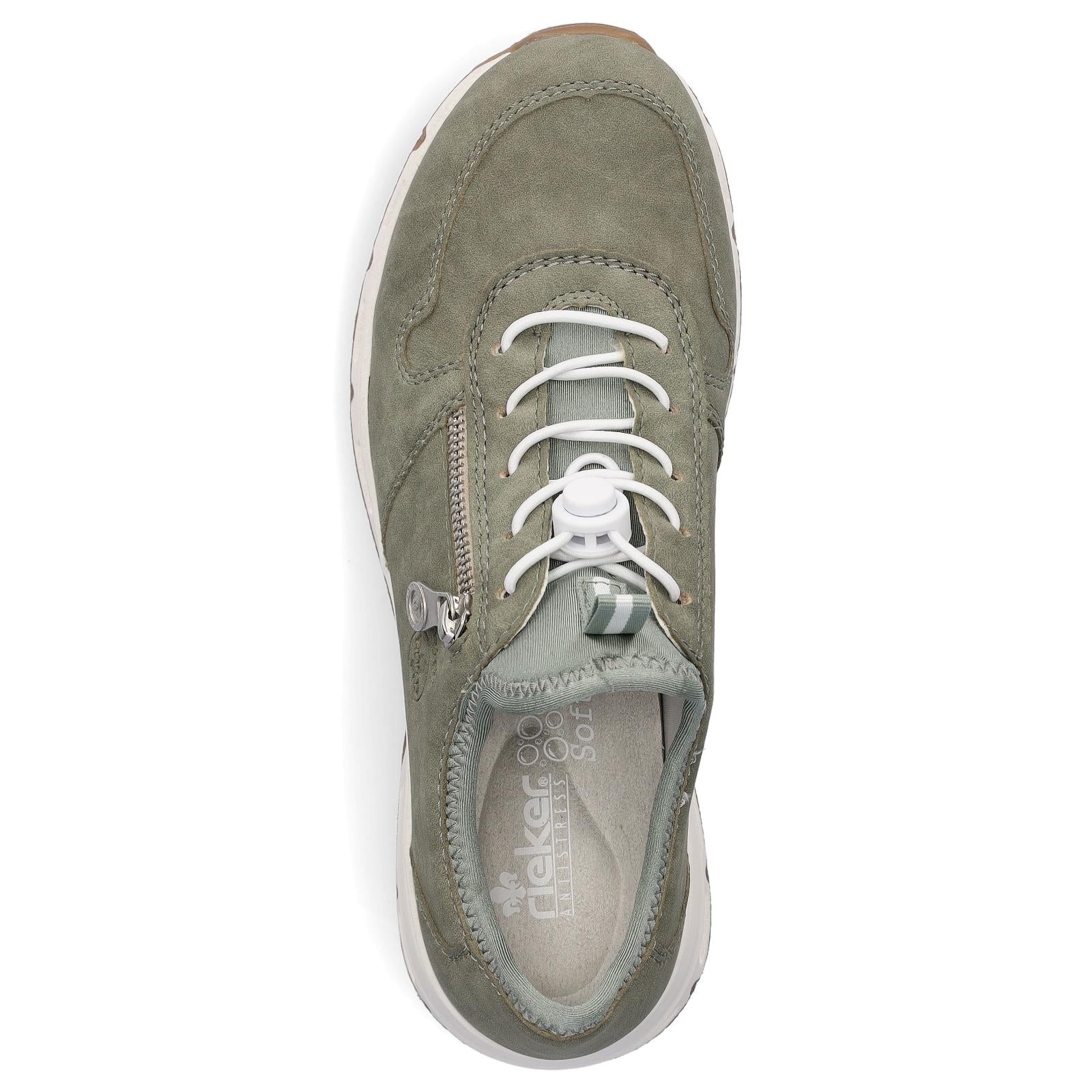 Rieker women's slip-on sneakers green